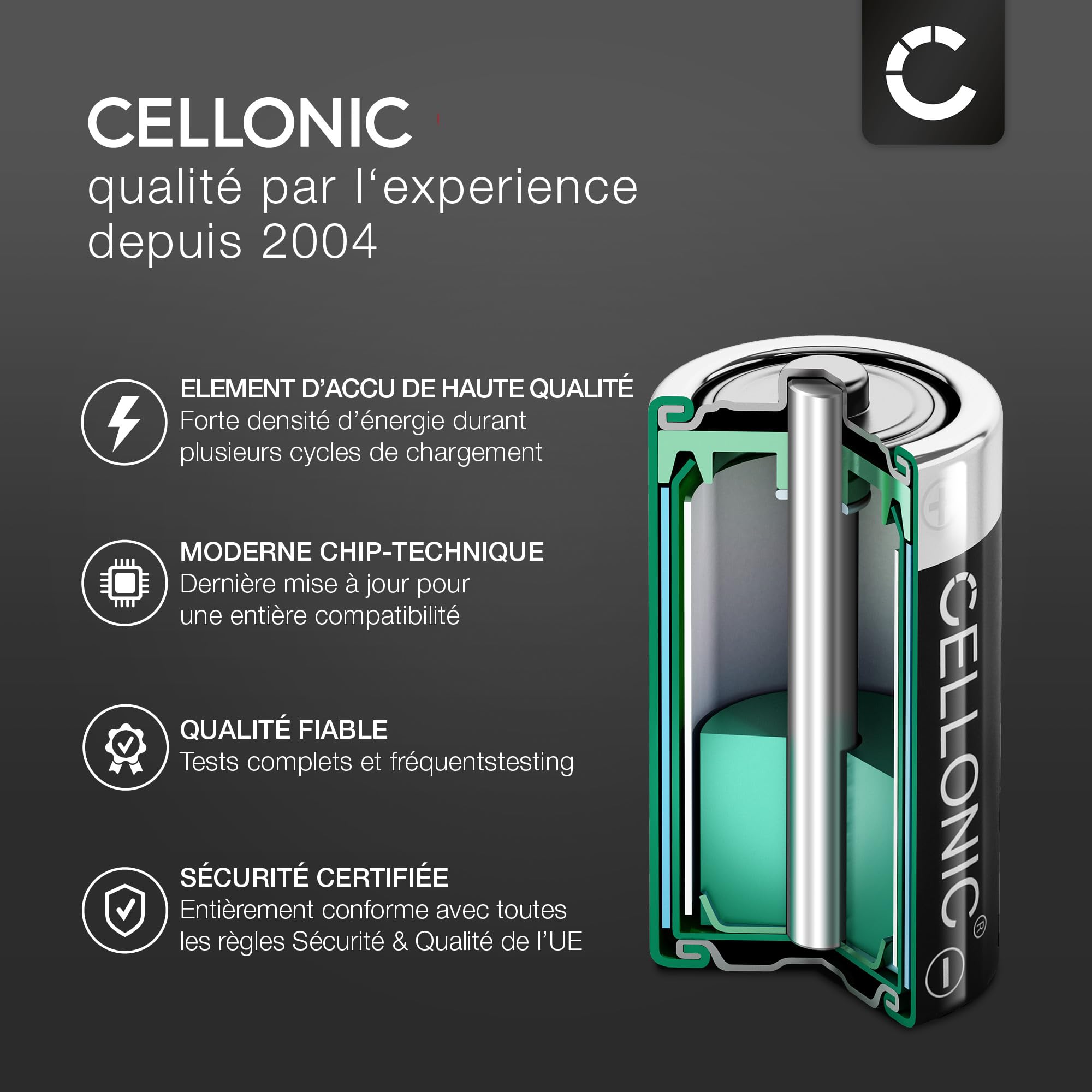 CELLONIC 2X Batterie pour Télécommande Compatible avec Scanreco 592, Mini, 590, 1026 - (2000mAh, 7.2V)