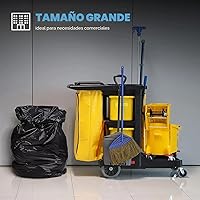 Vista 5 de ToughBag Bolsas de basura de 55 galones, bolsas de basura de 55-60 galones resistentes (50 UNIDADES) - Forros de bote de basura negros grandes