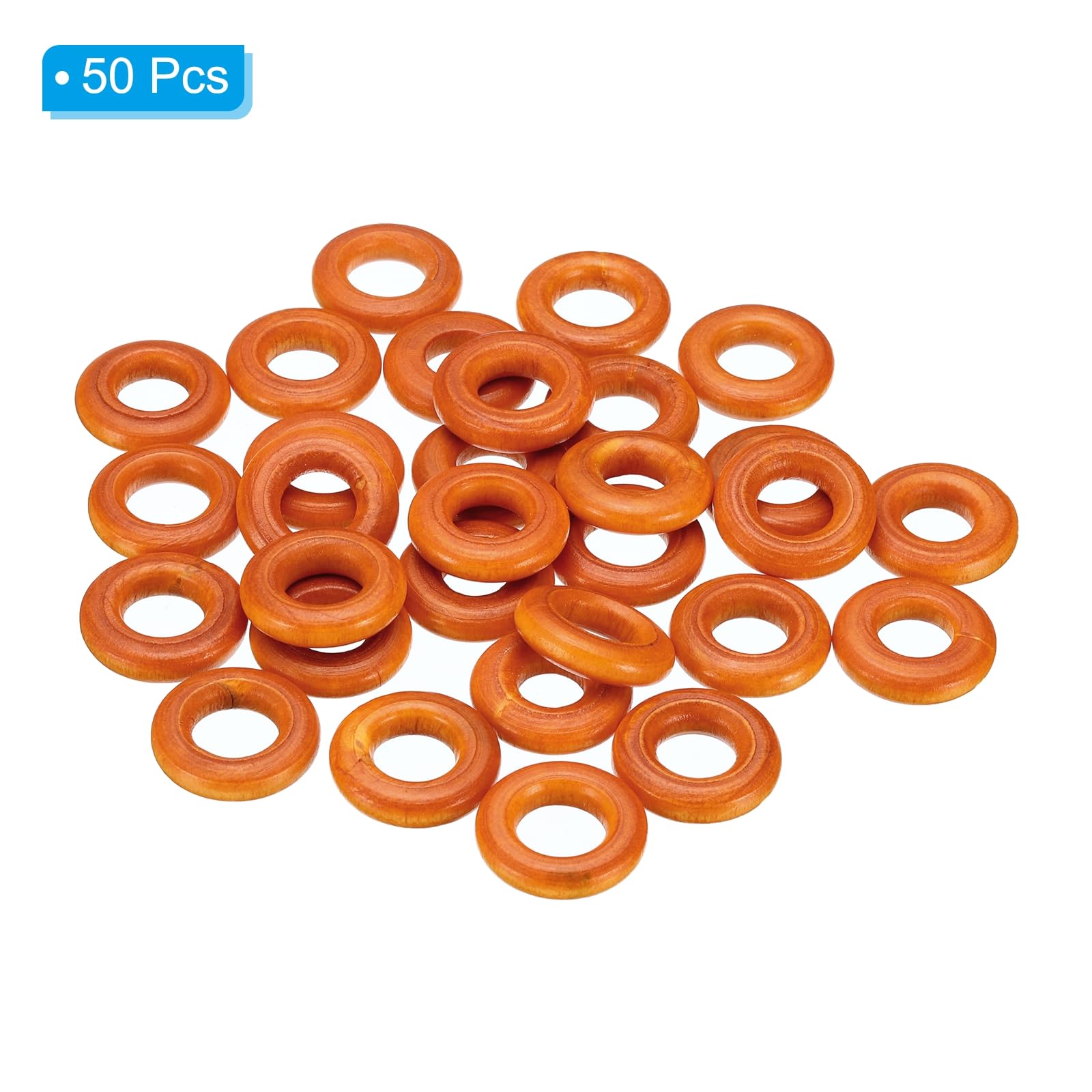 PATIKIL 25mm Natural Wooden Rings - Image 3