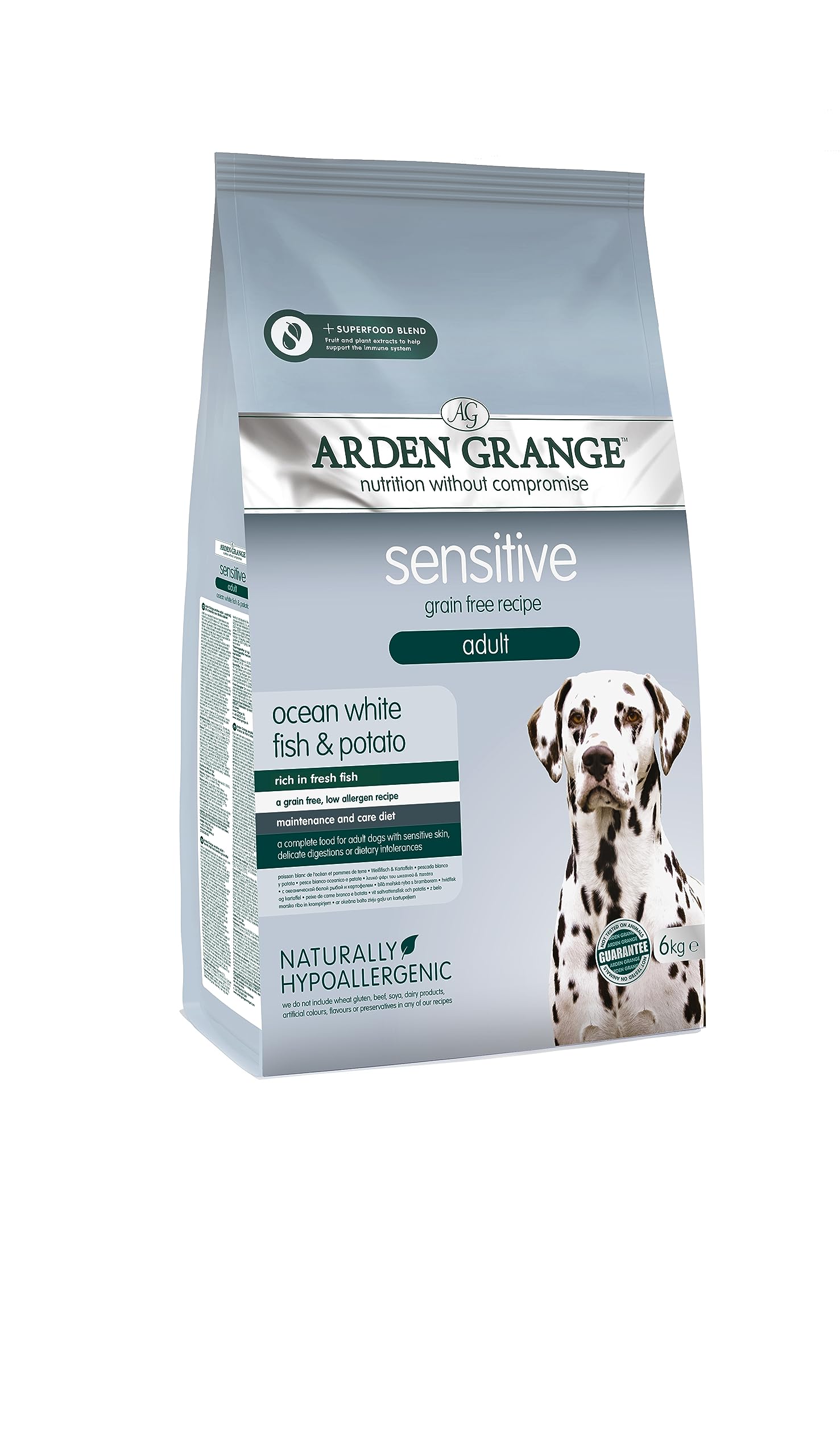 Arden Grange Sensitive Adult Dry Dog Food - 6KG