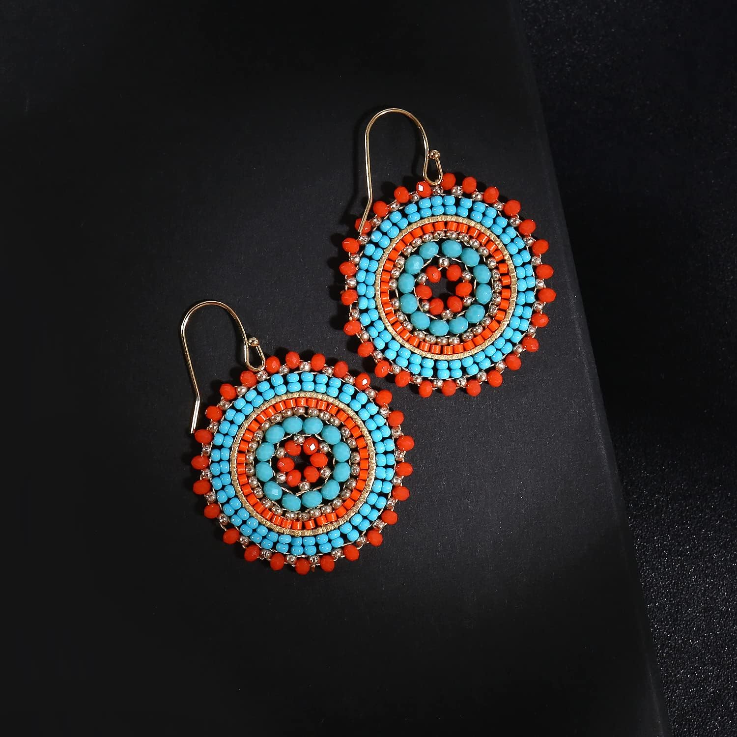 Colorful Summer Beaded Earrings For Women Crystals Glass Bead Dangle Drop Bohemia Earrings Statement Earrings For Women - Image 4