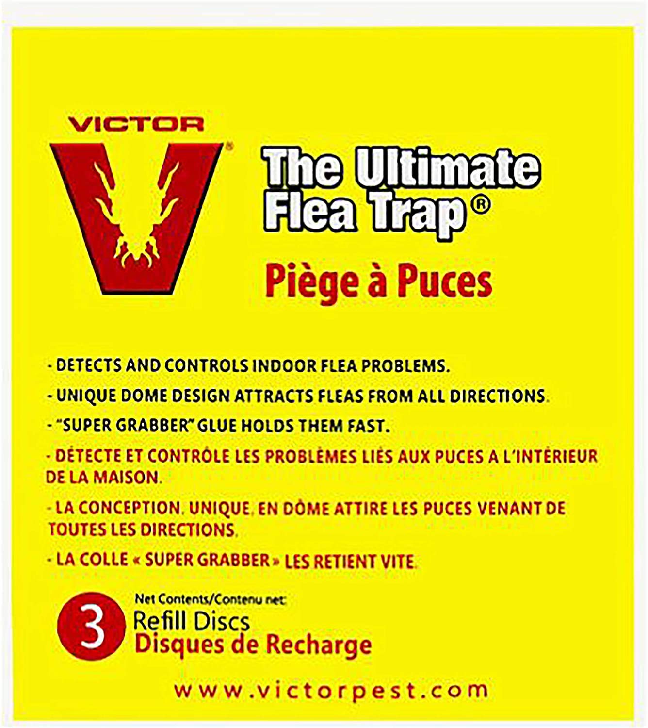 Victor M231 Ultimate Flea Trap Refills, 3 Per Pack