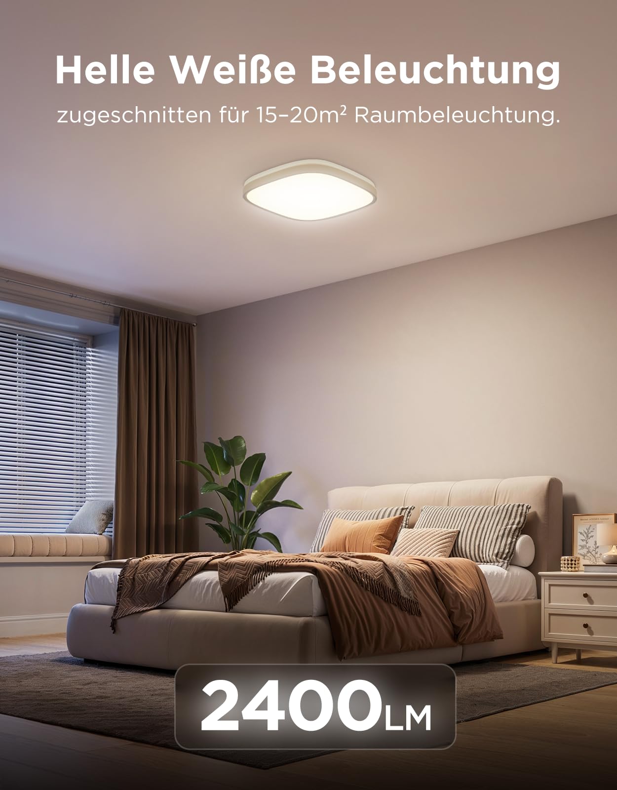 Govee Deckenlampe RGBIC Smart, 24W LED Deckenleuchte dimmbar, 2400LM Deckenlampe Schlafzimmer Kompatibel mit Matter, Alexa & Google Home mit 16 Millionen DIY Farben, für Wohnzimmer Küche Flur, 30cm