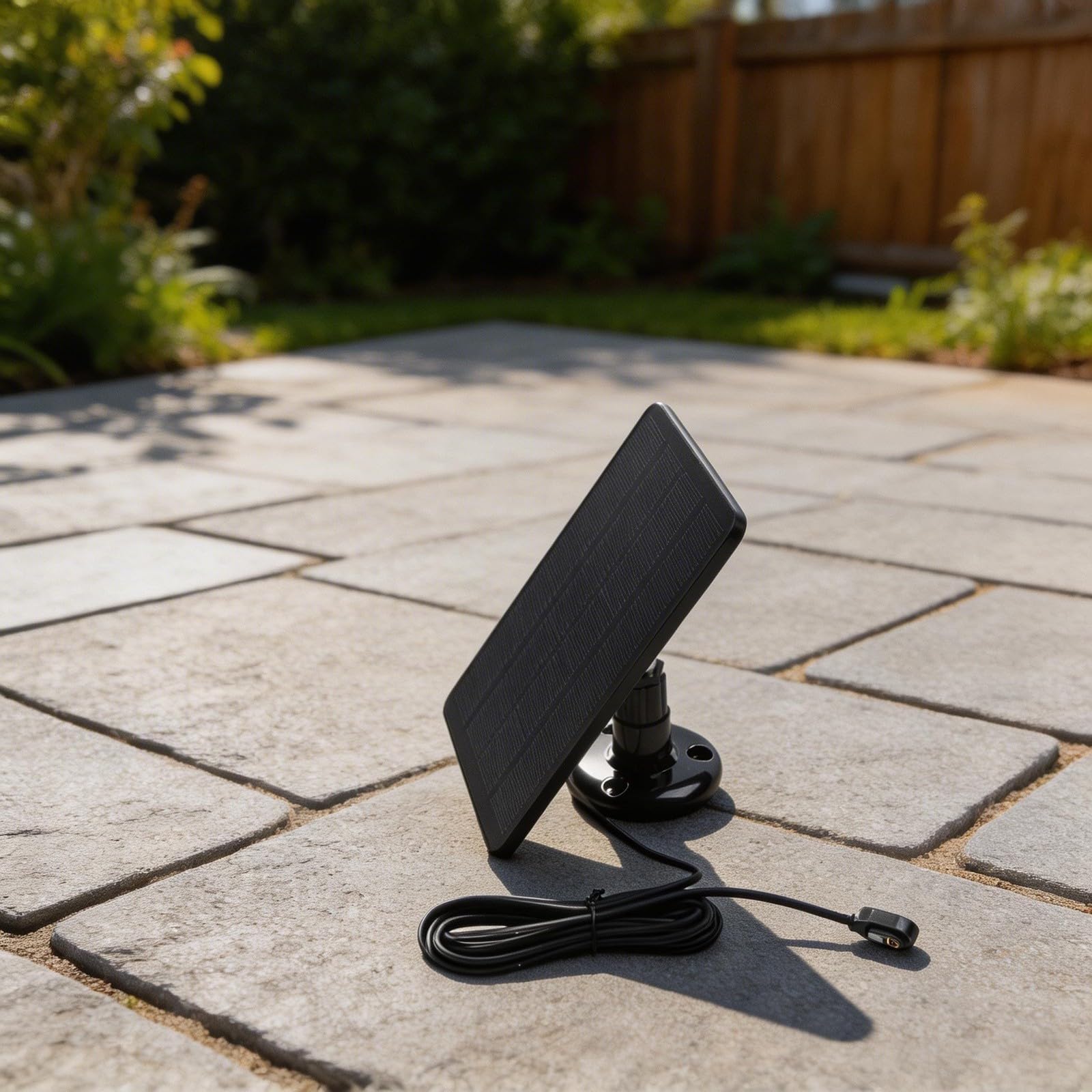 Odporny na warunki atmosferyczne panel słoneczny do kamery bezpieczeństwa Arlo, do użytku na zewnątrz, moduł solarny 4 W, przewód Floodlight Pro 3, 5S (czarny)