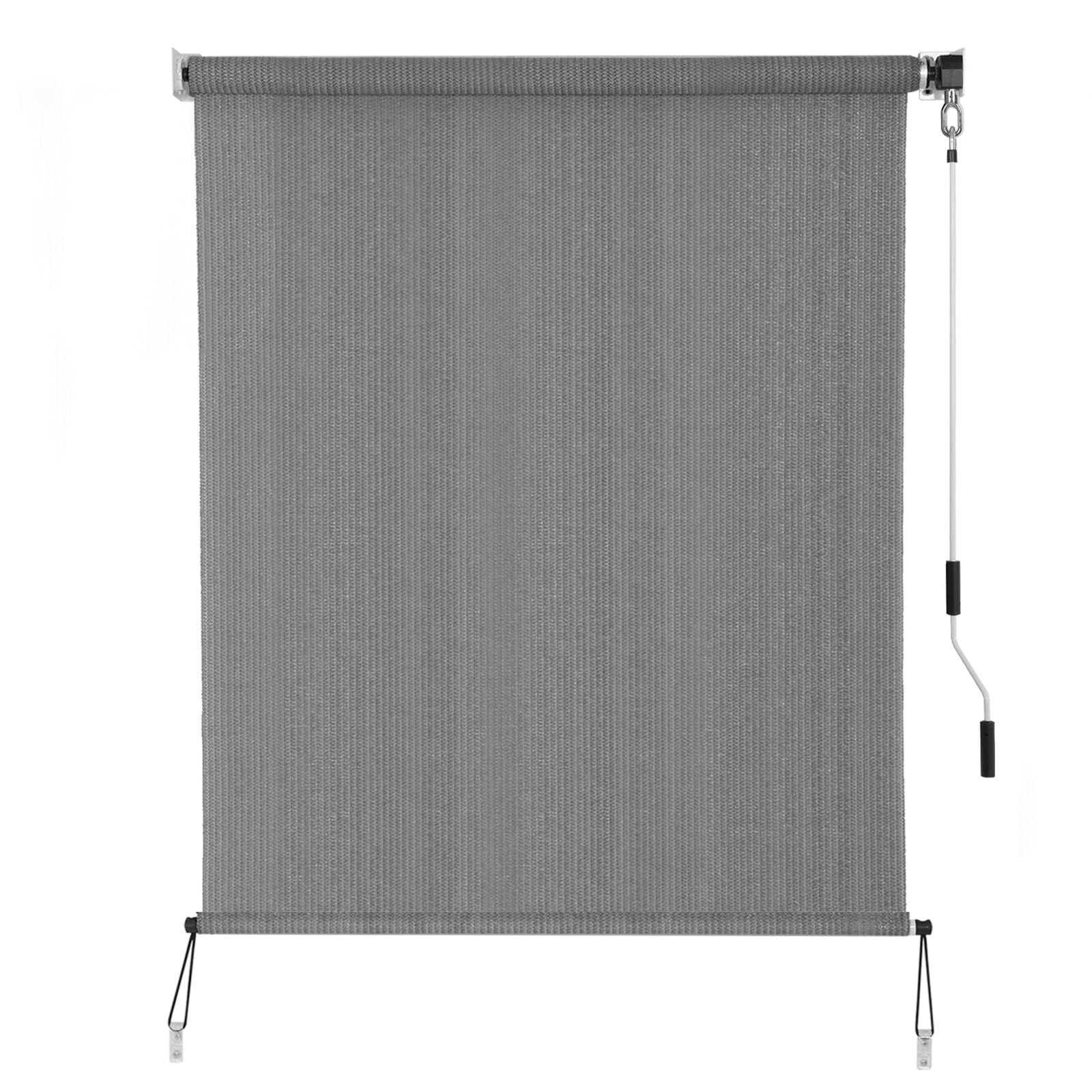 SEEYE Outdoor Sunshade Roller Shades 48" W x 96" H, Cordless Roll Up Shade Blinds Privacy Screen with 90% UV Protection, Exterior Patio Shade Cloth