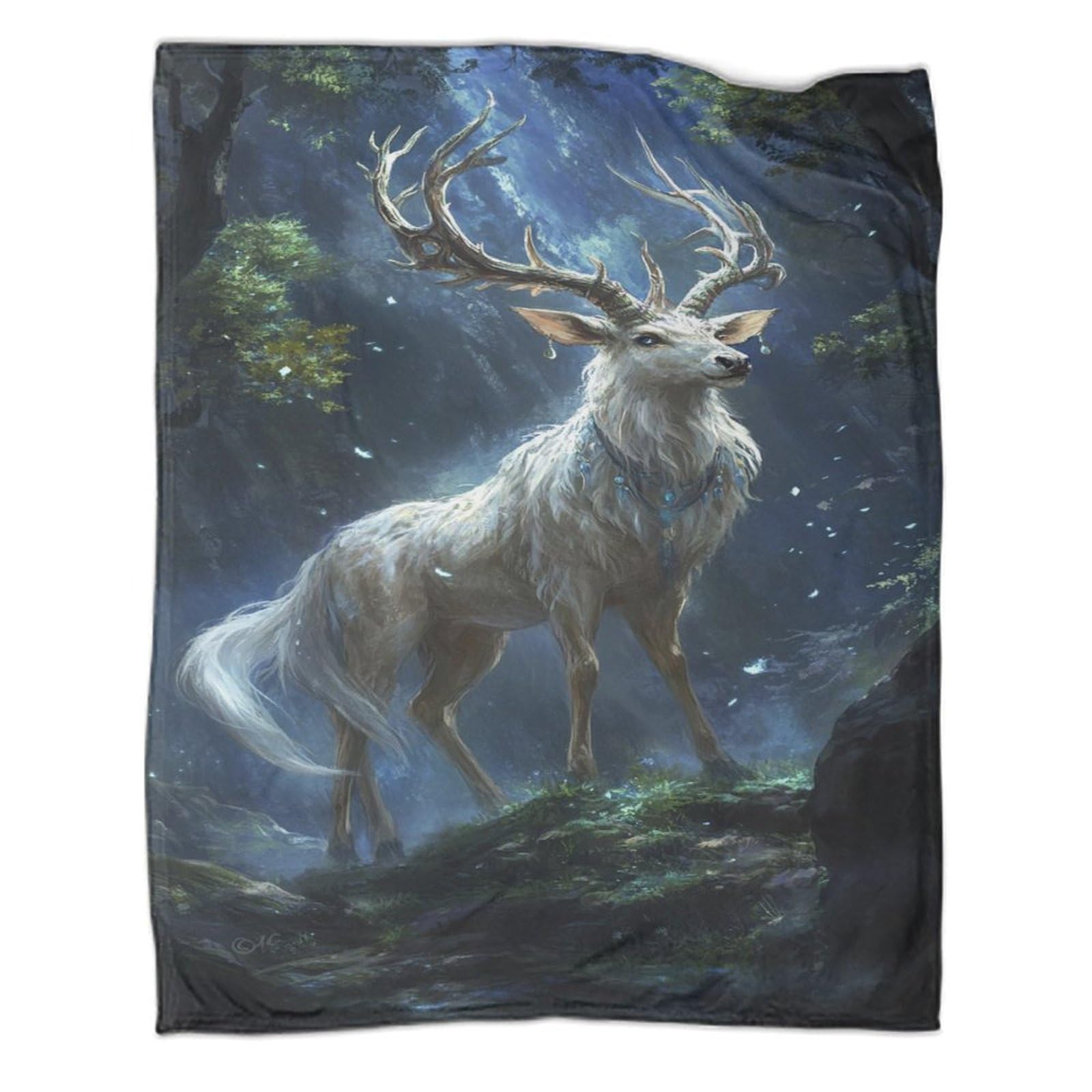 Couverture polaire cerf tacheté en flanelle douce pour canapé 150x200cm
