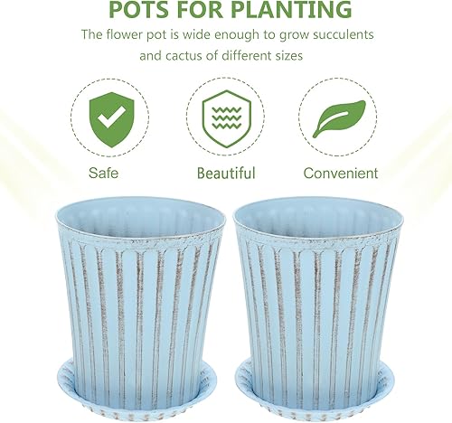 Miniatura 3 de Happyyami 2 juegos de macetas de orquídeas macetas decorativas para bonsái, maceta de interior con macetas de drenaje para plantas, macetas para