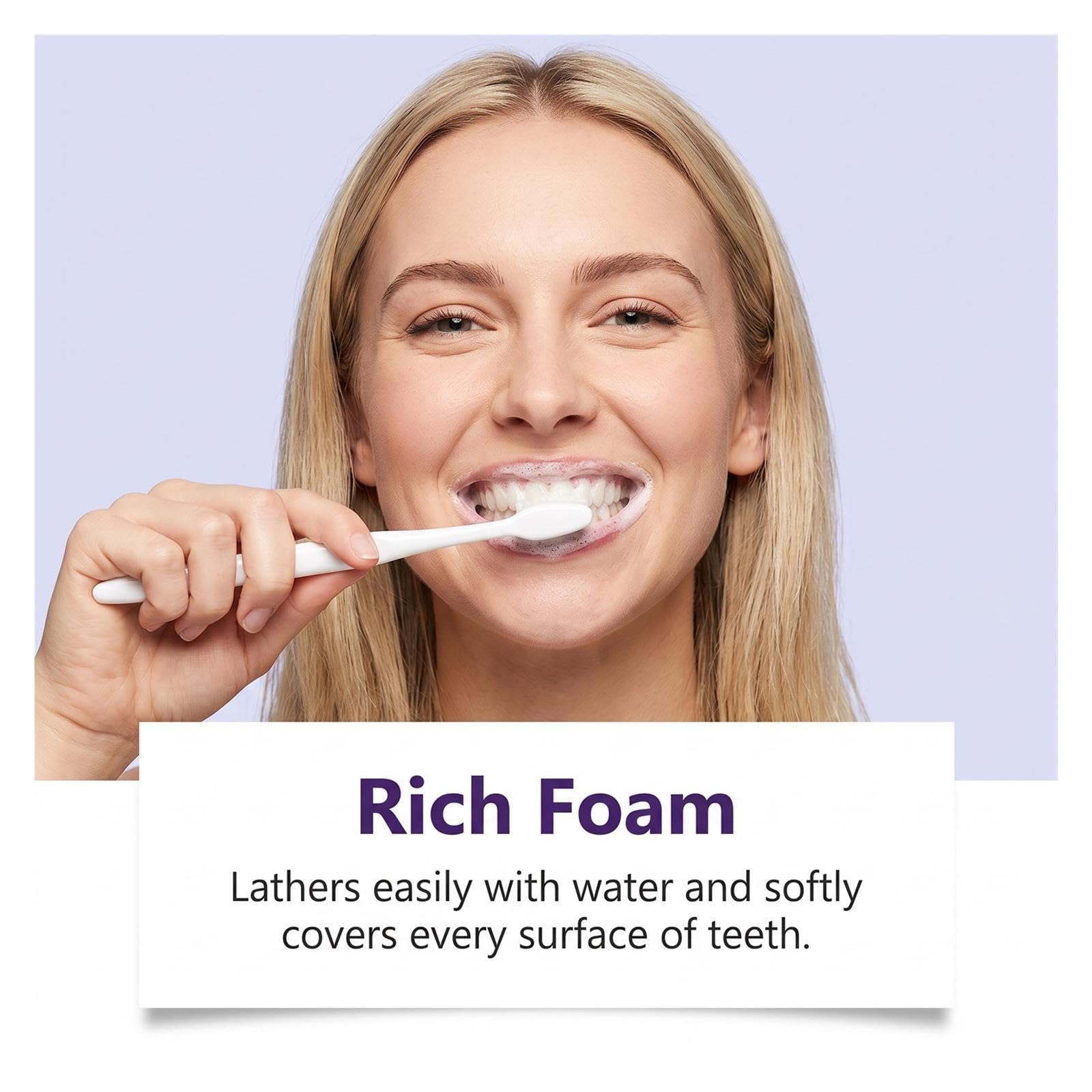 Dentifrice violet rafraîchissant, élimine en douceur les taches à la surface des dents, protège l'émail et rafraîchit l'haleine(3pcs)