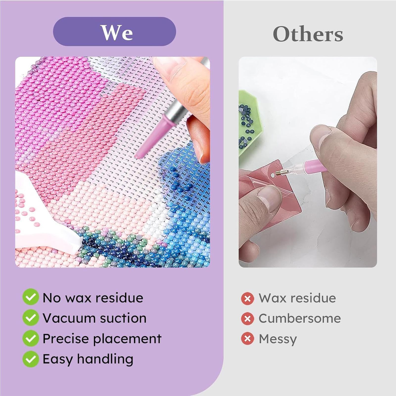 Strass Werkzeug, Elektrische USB Vakuum Dotting Tools, Handmade Crafts & Zubehör für Anfänger Erwachsene Kinder Professionelles Zuhause