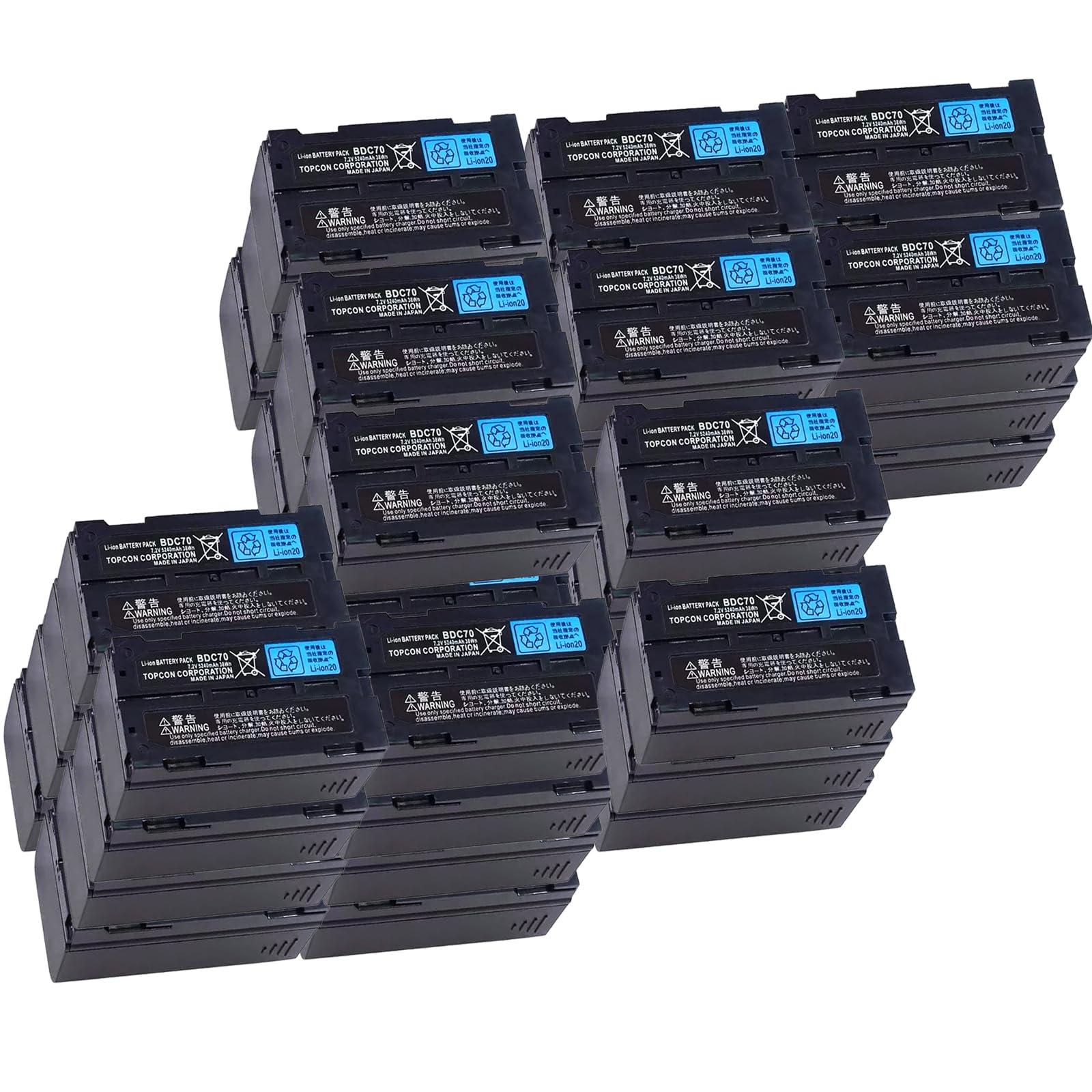 40 Pack 7 2V 5240mAh BDC70 AA Rechargeable Lithium Battery for Topcon Sokkia Total Stations GPS Station and