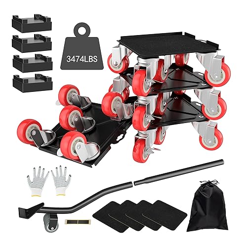 Furniture Dolly,Furniture Movers with 5 Wheels,Carbon Steel Panel Heavy Duty