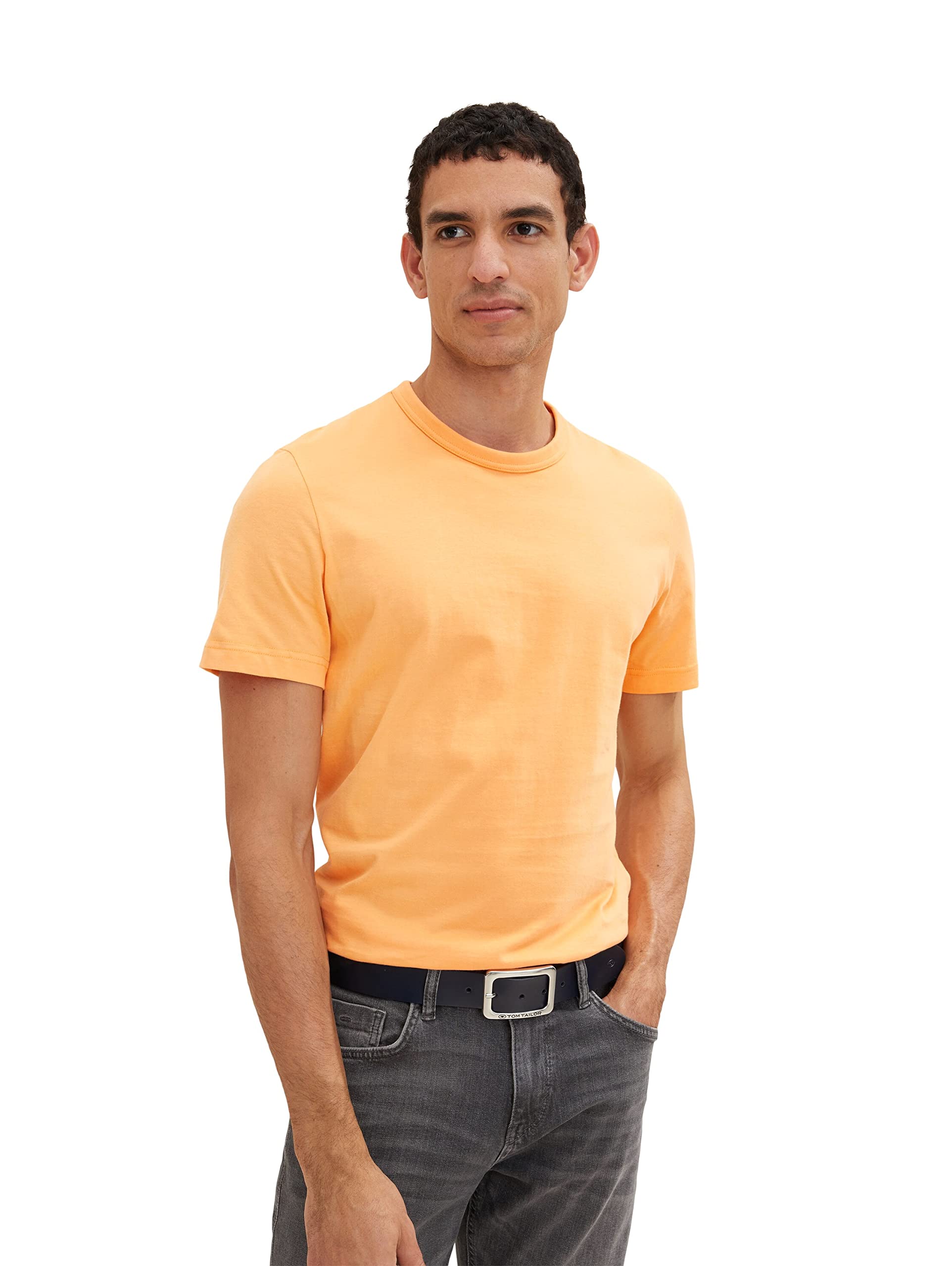 TOM TAILOR Herren Basic T-Shirt aus Baumwolle