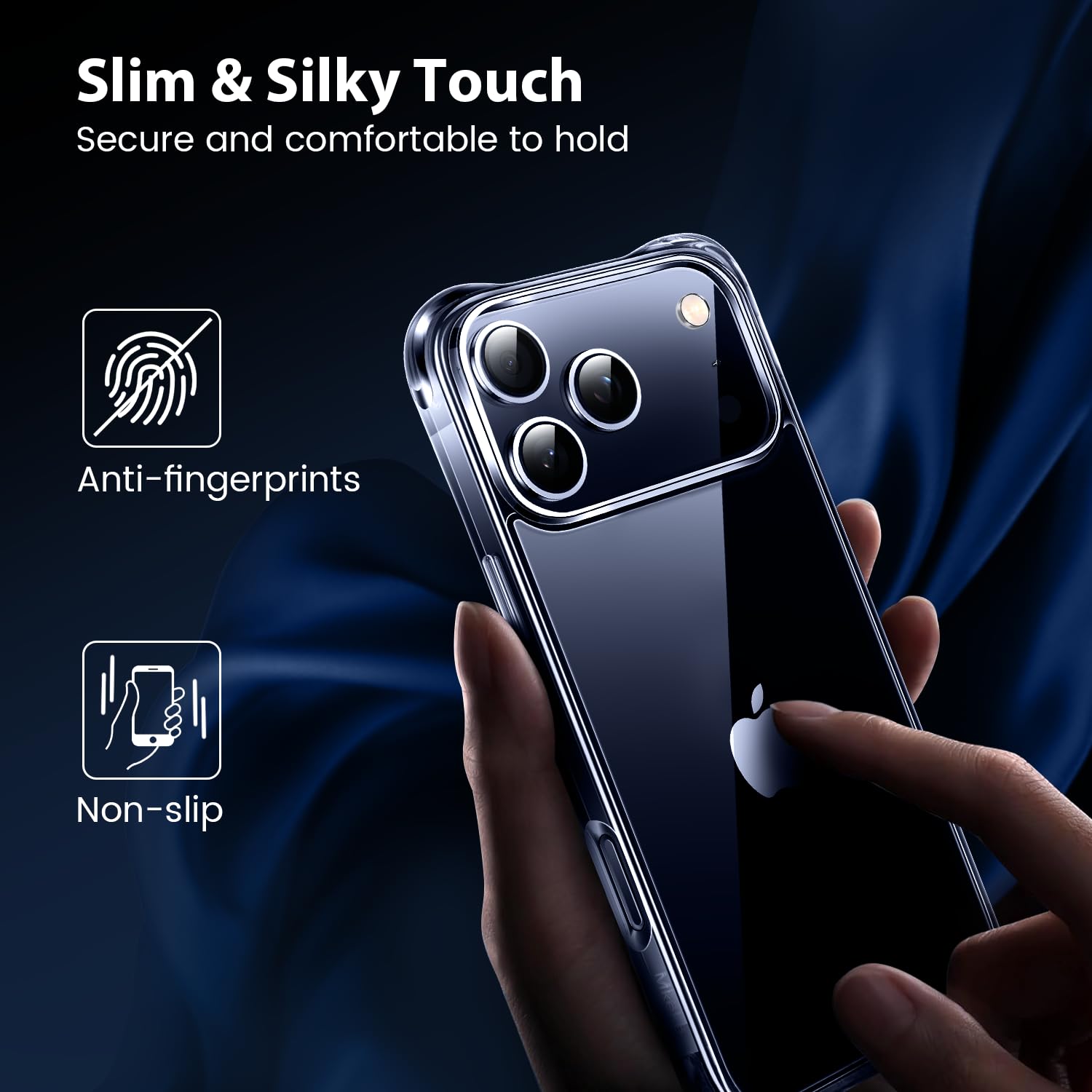 Mkeke Compatible with iPhone 17 Pro Case Clear [Not-Yellowing] [Military-Grade Drop Protection] Shockproof Protective Phone Bumper for Apple 6.3 inch 2025