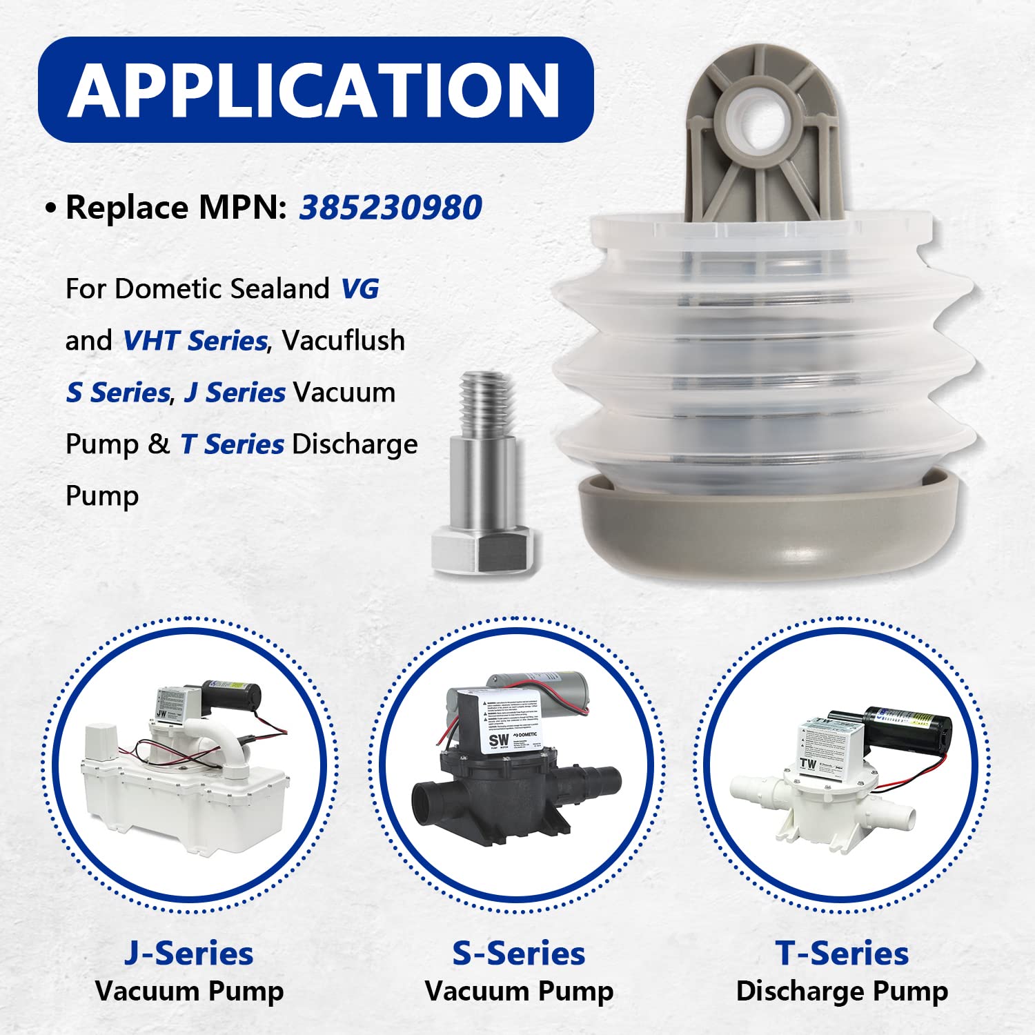 Amazon.com: 385230980 Pump Bellow Kit Toilet Pump Bellows S
