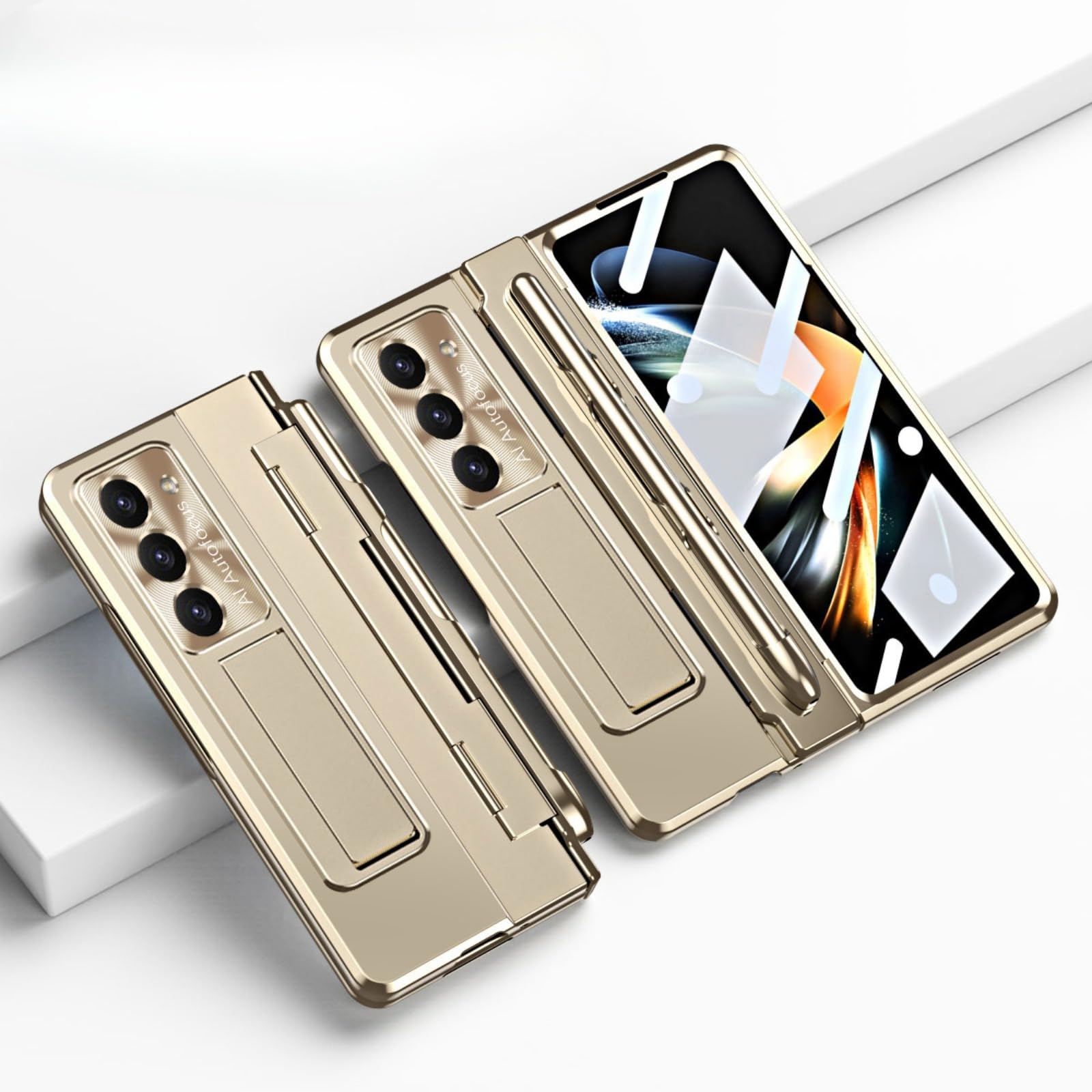custodia protettiva cerniera per Samsung Galaxy Z Fold 8 Ultra | sentirsi bene, con pellicola del telefono, protezione dell'obiettivo, con slot per penna (senza penna)