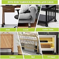 Vista 3 de 4 Pack Furniture Risers 1 Inch, Adjustable Bed Risers Heavy Duty for Table Desk Couch Chair Sofa Cabinet Bed Frame Dorm, Square Stackable Table Leg