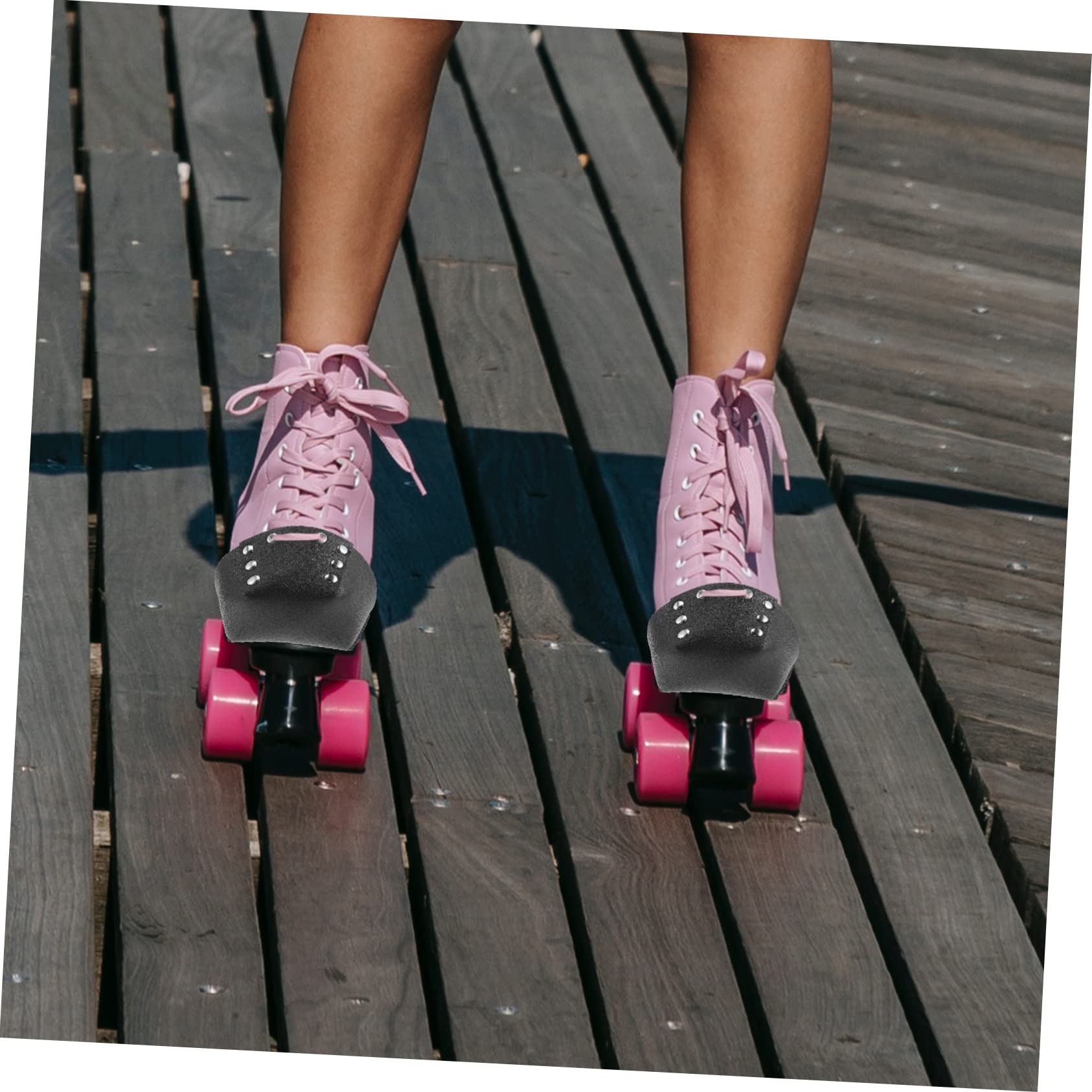 Kisangel 4 Paare Rollschuh-Kopf Bedeckung Stiefelschutz Lederschutz Rollschuhzubehör Roll-zehenschützer Zehenschutz Austauschbare Schlittschuh-zehenabdeckung Skates Zubehör Skateboard Jacke