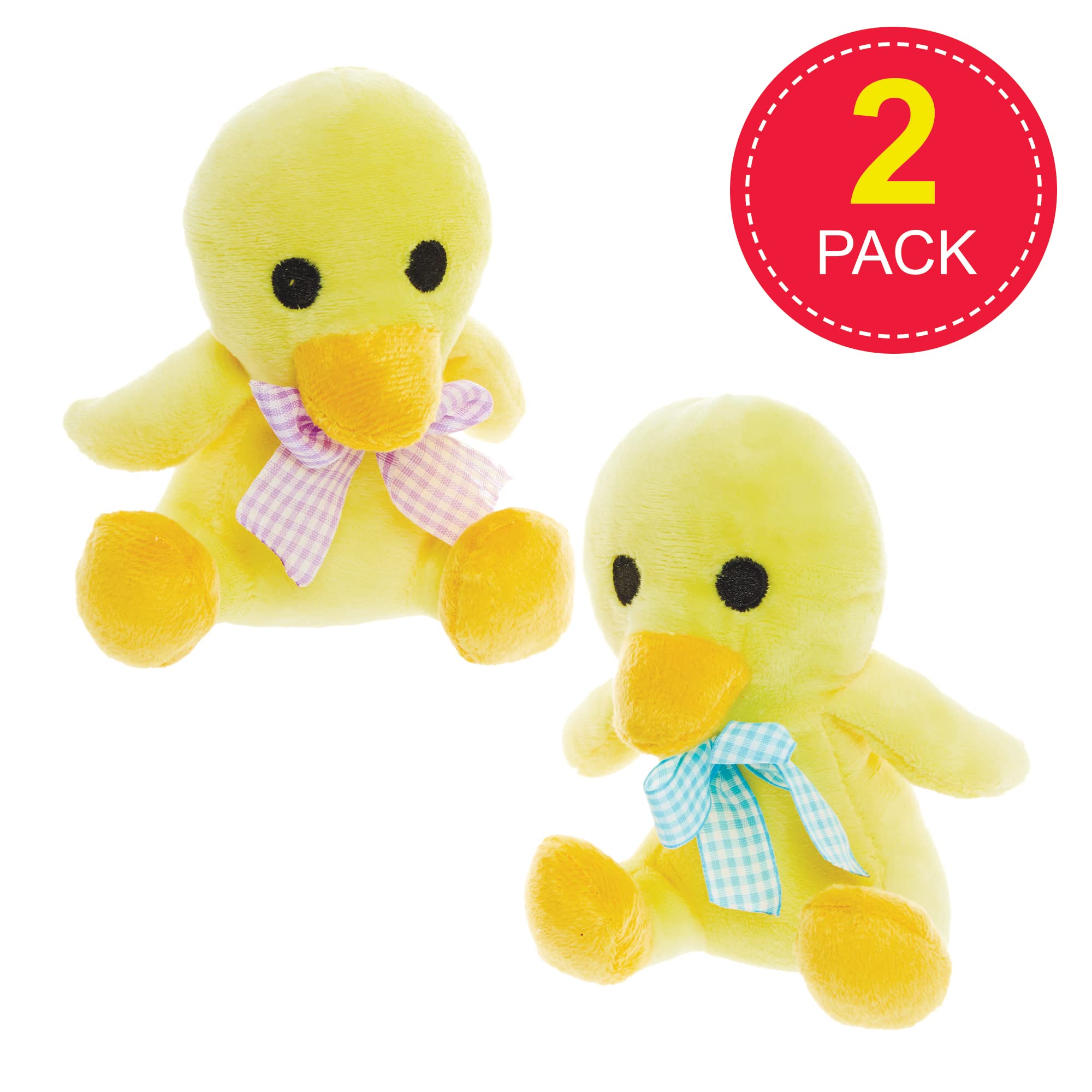 Baker Ross FX466 Chick Plush - Pack of 2, Soft Toy Easter Party Bag Fillers, Yellow, 13 cm - Image 2