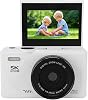 5K Digital Camera, 75MP Vlogging Camera, 18x Zoom, 3 Flip Screen, HD Compact Camera for Travel Photography White