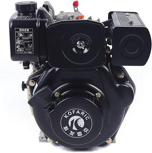 247CC 4-Stroke 5HP Micro Tiller Motor de combustible de un solo cilindro Inyección directa 3.6KW Motor horizontal refrigerado por aire para