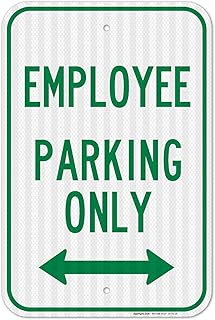 Employee Parking Only Sign, (SI-42168) 12x18 Inches, 3M EGP Reflective .063 Aluminum, Fade Resistant, Made in USA by Sigo Signs