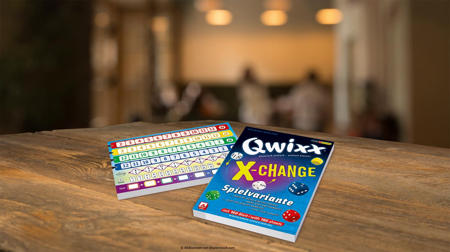 QWIXX EXXCHANGE - ZUSATZBLÖCKE: 2 Blocks à 80 Blatt, Spielanleitung (mehrsprachig)