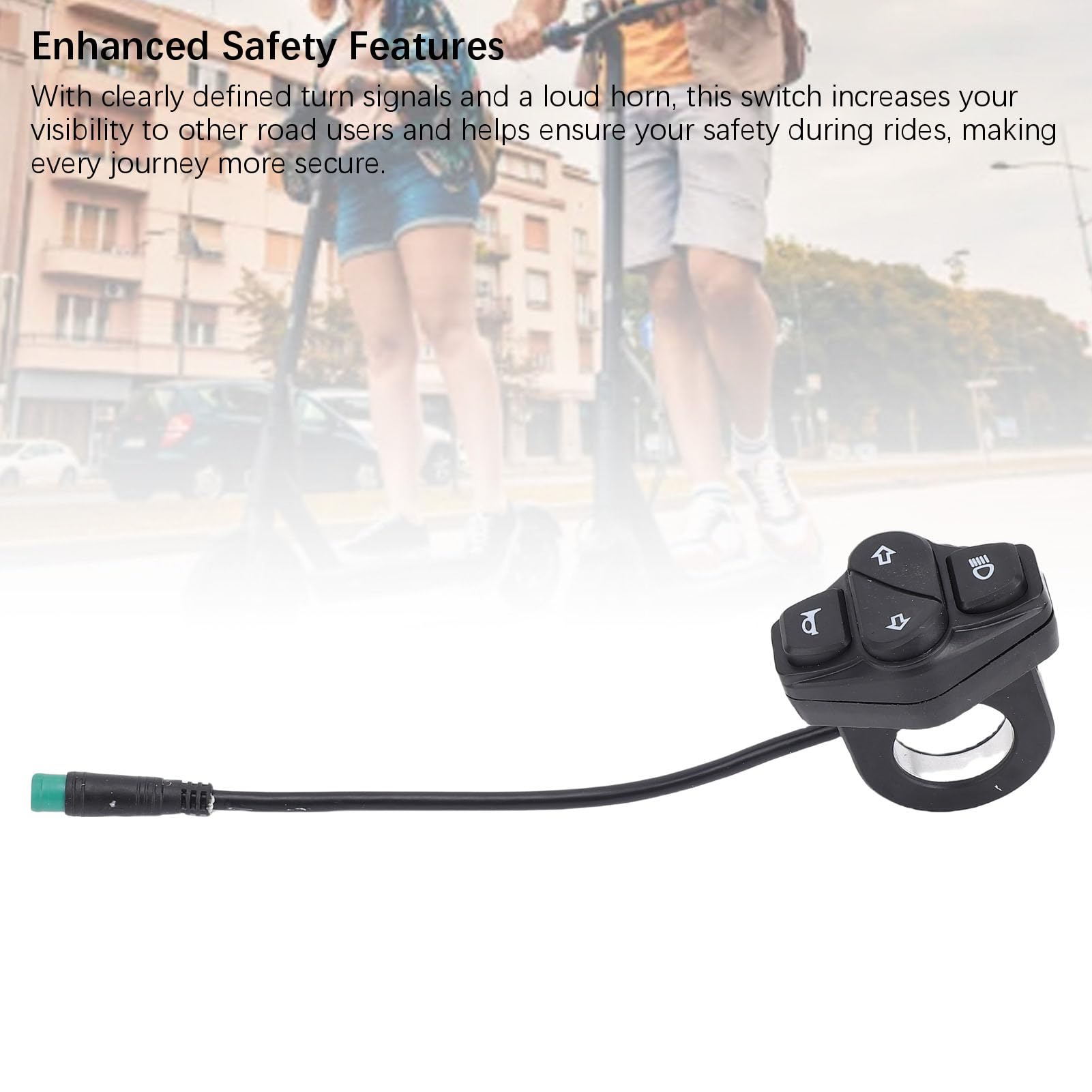 Interrupteur de Contrôle du Guidon électrique du Scooter, Commutateur Multifonction ABS pour Kukirin G2 Master Headlight Horn Turn Signal Contrôle