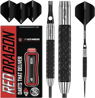 Red Dragon Rat 1: 30g - 85% Tungsten Steel Darts with Flights, Shafts
