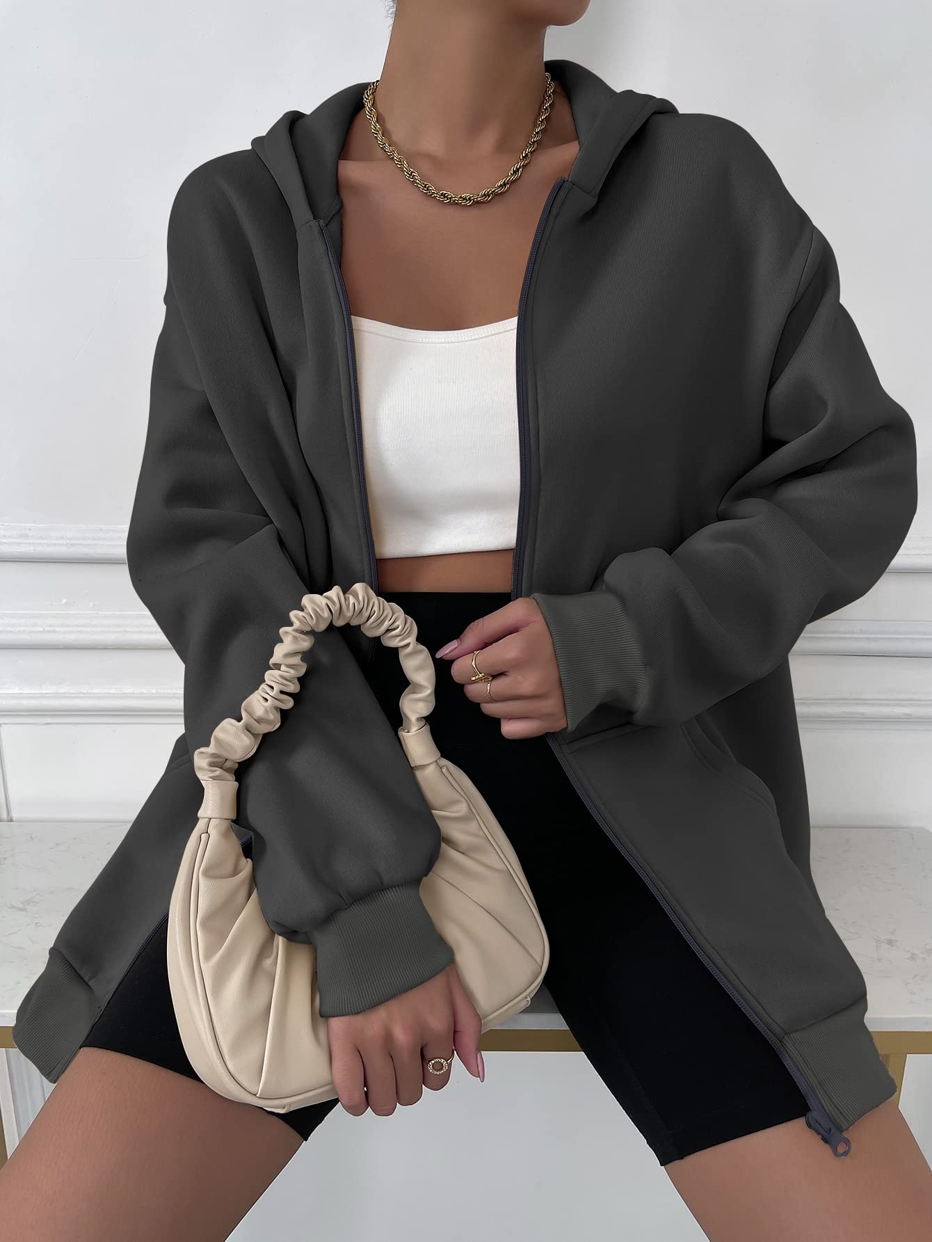 Sweat à capuche femme pour cocooning et sortie urbaine taille S