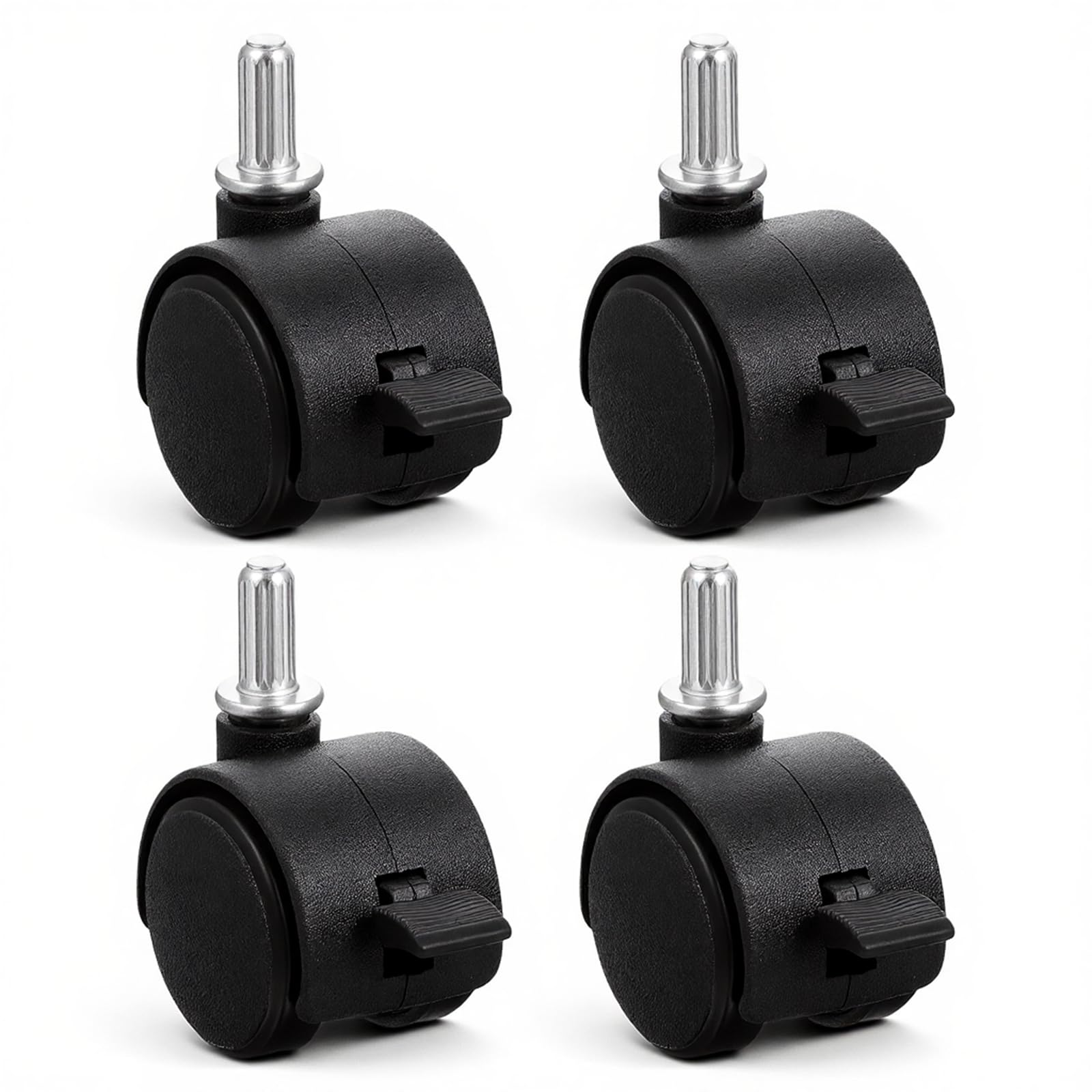 Photo 1 of Xosjska 4Pcs 1 Inch Swivel Caster Wheels with Brakes