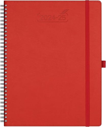 Miniatura 8 de Agenda 2024 de BEZEND, calendario A4 de 8.5 x 11 pulgadas, agenda diaria, semanal y mensual, encuadernada en espiral, papel de 3.53 ozm certificado