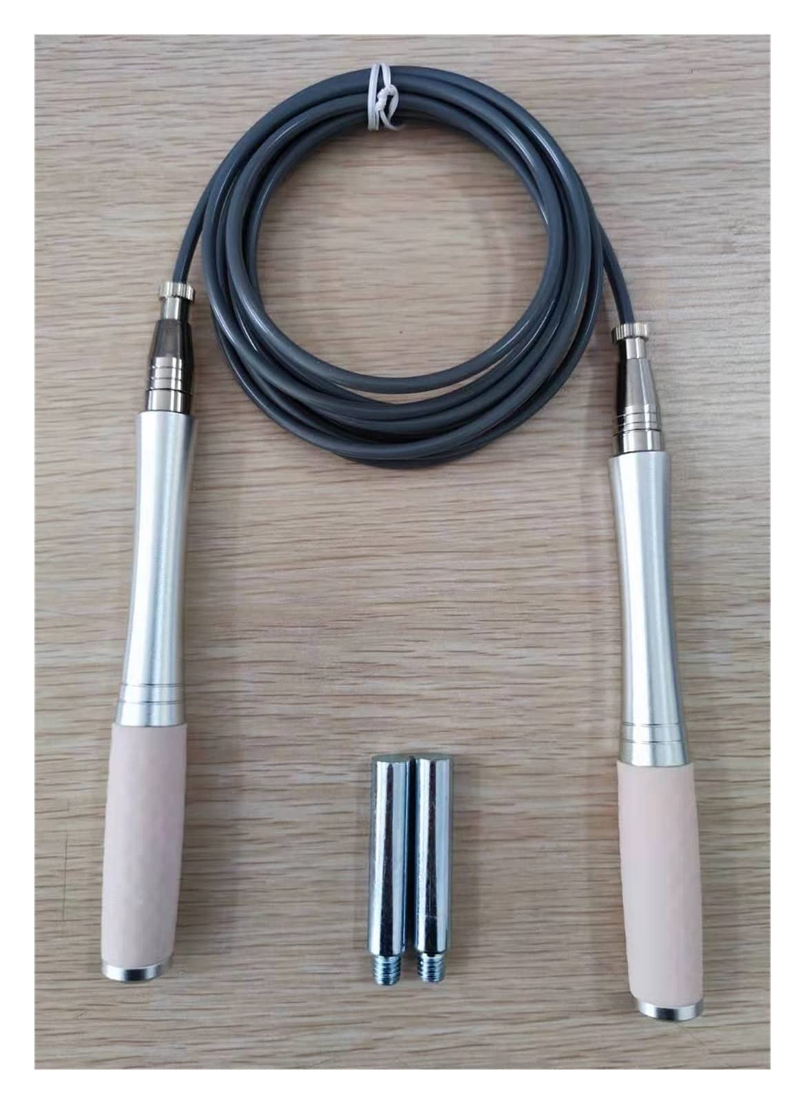 Cuerda para Saltar Cable de Acero de 4 mm de diámetro Manija de Aluminio ponderado Pesado Pesado Roseando Saltos de la Cuerda de la Cuerda Jump Fitness Doble Cuerdas para Saltar(Blue)