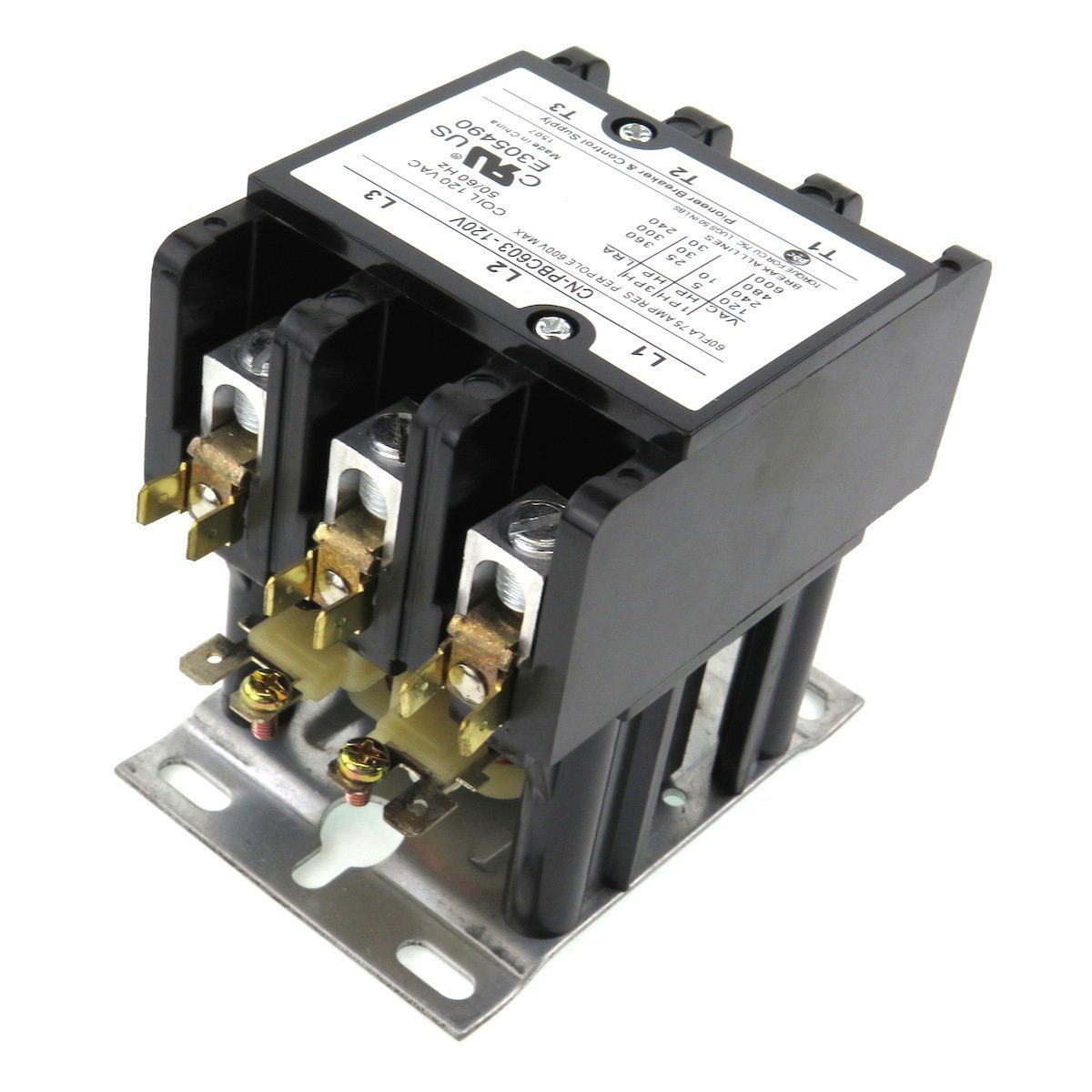 YC-CN-603-2 YuCo CN-PBC603-120V Definite Purpose CONTACTOR 60AMP 3POLE 120VCOIL 60 FLA 75 RES
