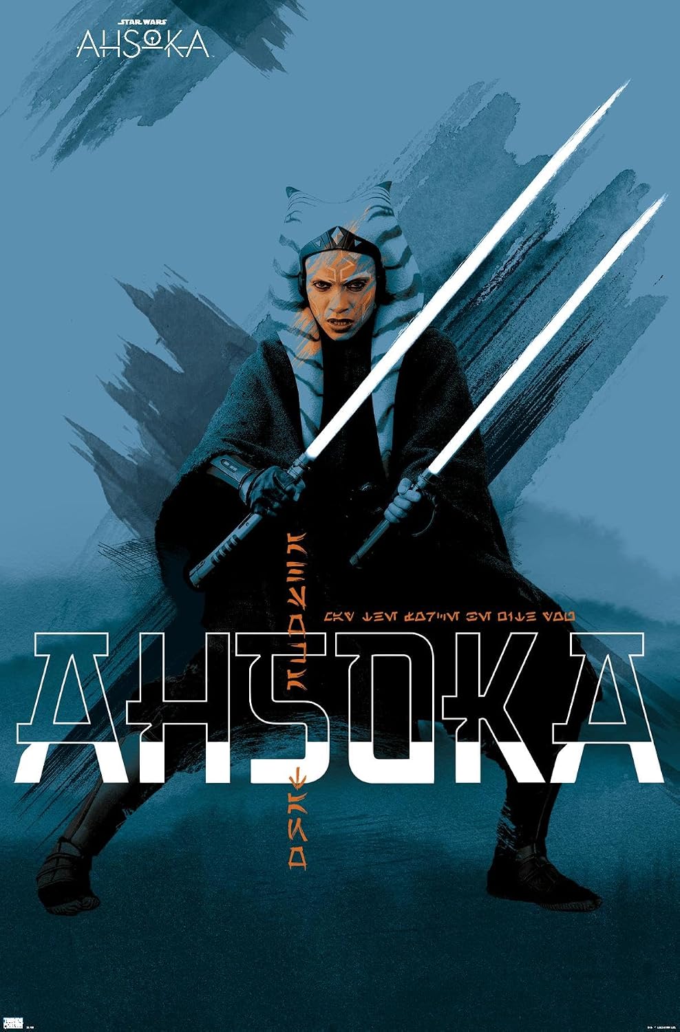 Trends International Star Wars: Ahsoka - Blue Wall Poster, 34L x 22.4W, Premium Unframed Version