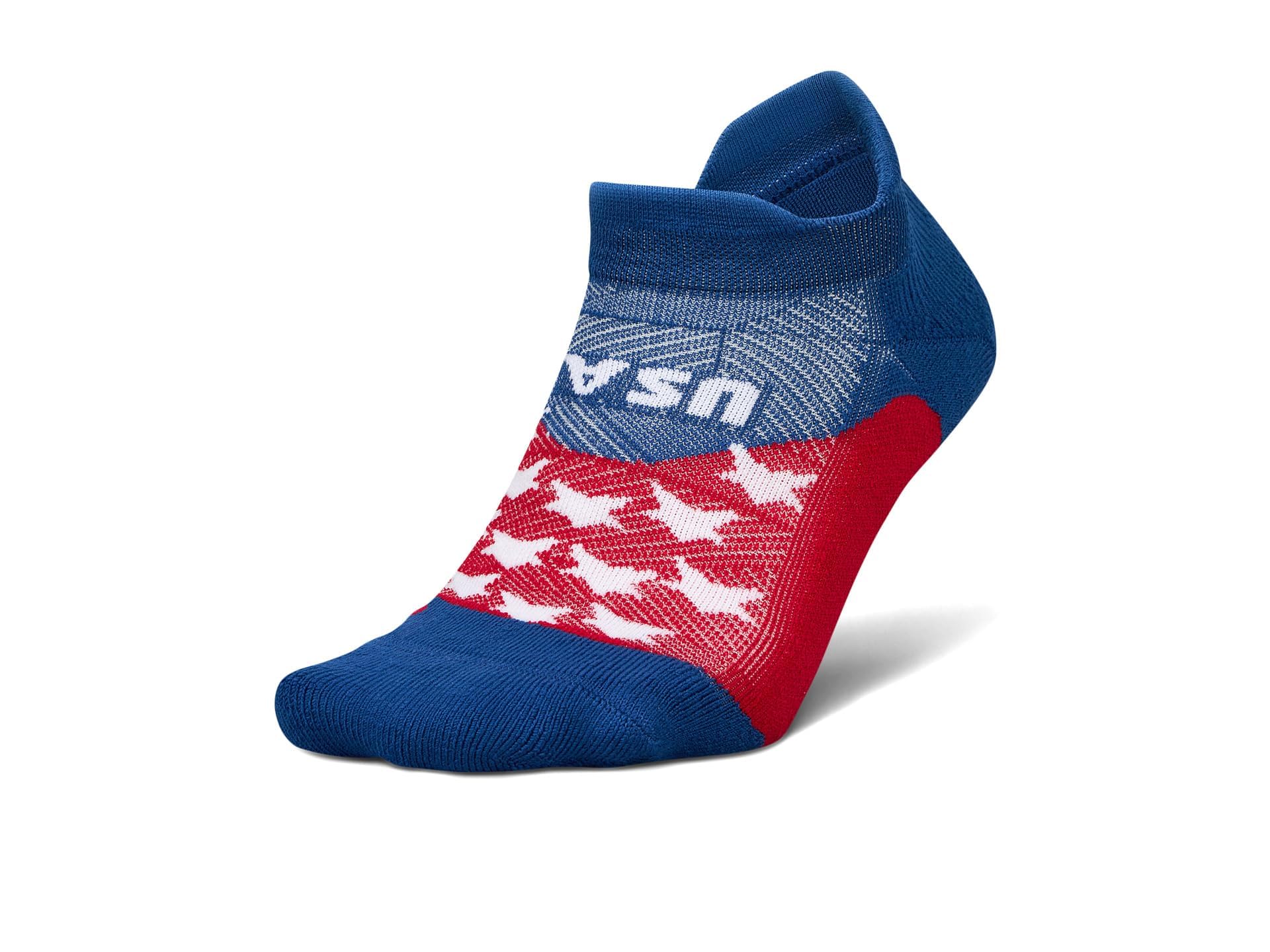 Feetures Unisex Elite Light Cushion No Show Tab Americana X-Large