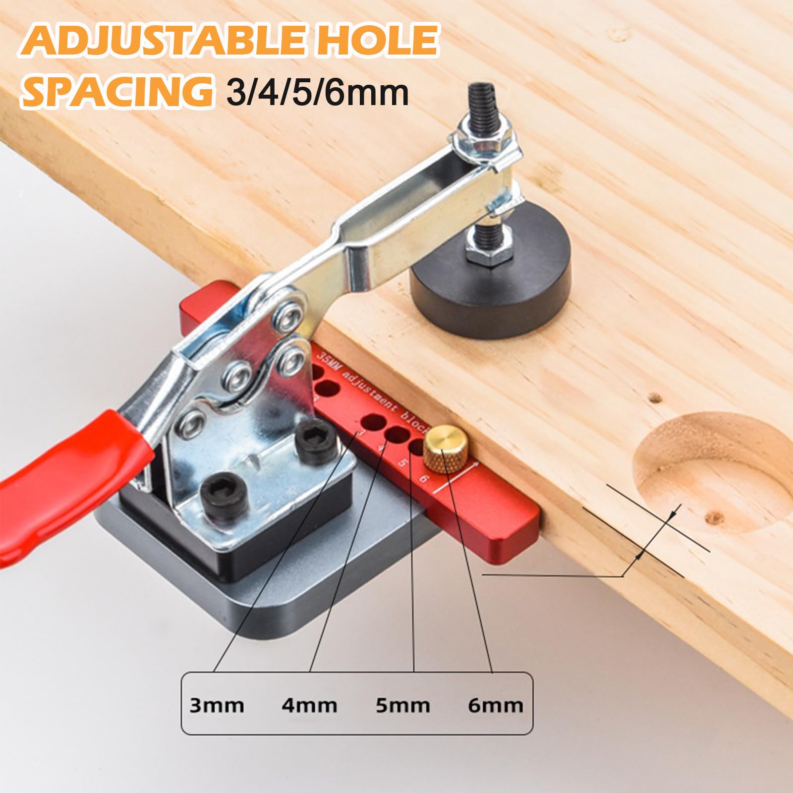 Dima Per Cerniere Da 35 Mm - Con Doppio Morsetto Per Lavorazione Legno - Foto 5