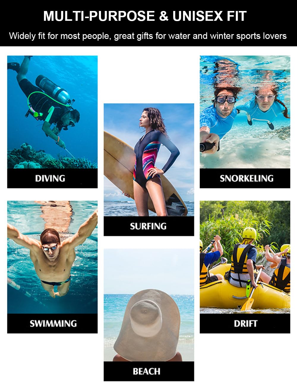 Guantes de neopreno de 3 mm, guantes de buceo, guantes de neopreno, guantes de pesca, guantes de surf con correa de muñeca ajustable, guantes a prueba de agua, guantes de piscina, guantes de natación,