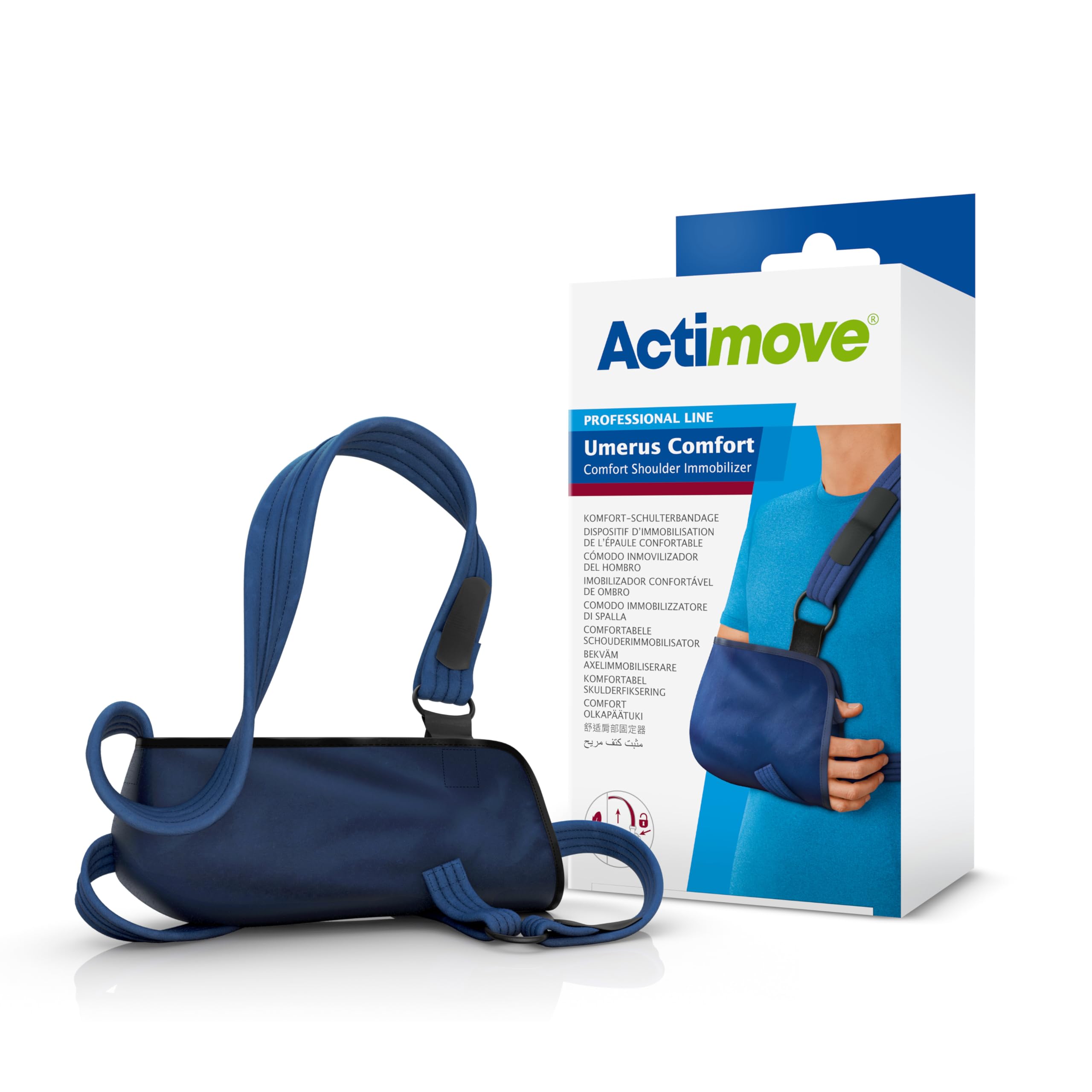 BSN Medical 72819-40 Actimove Umerus - Inmovilizador de hombro y brazo superior con gran comodidad de uso, mediano, 37 cm - 40 cm