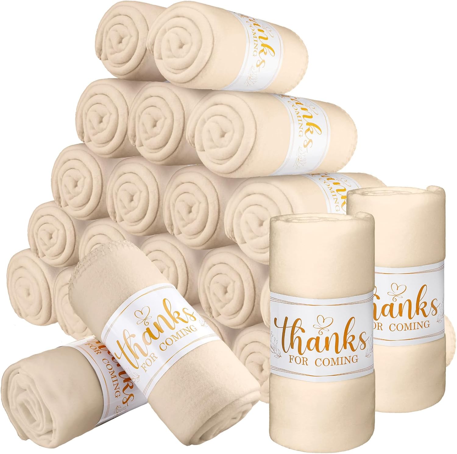 Kinlop 50 Pack Fleece Blanket Bulk 50 x 60 Inch Soft Cozy