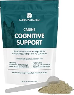 Dr. Bill’s Canine Cognitive Support | Memory Support, Brain Function and Motor Skills Supplement for Dogs | Pet Supplement | Contains Gingko Biloba, Vitamin B-12, L-Glutamine, L-Tyrosine, and DHA
