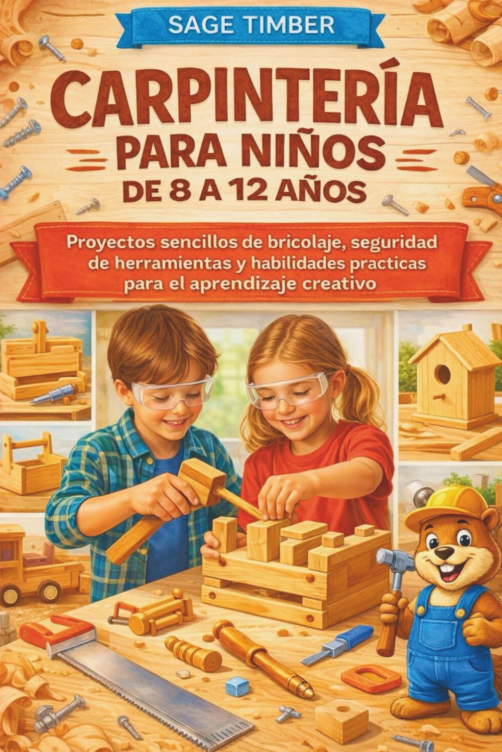 CARPINTERÍA PARA NIÑOS DE 8 A 12 AÑOS: Proyectos sencillos de bricolaje, seguridad de herramientas y habilidades prácticas para el aprendizaje creativo