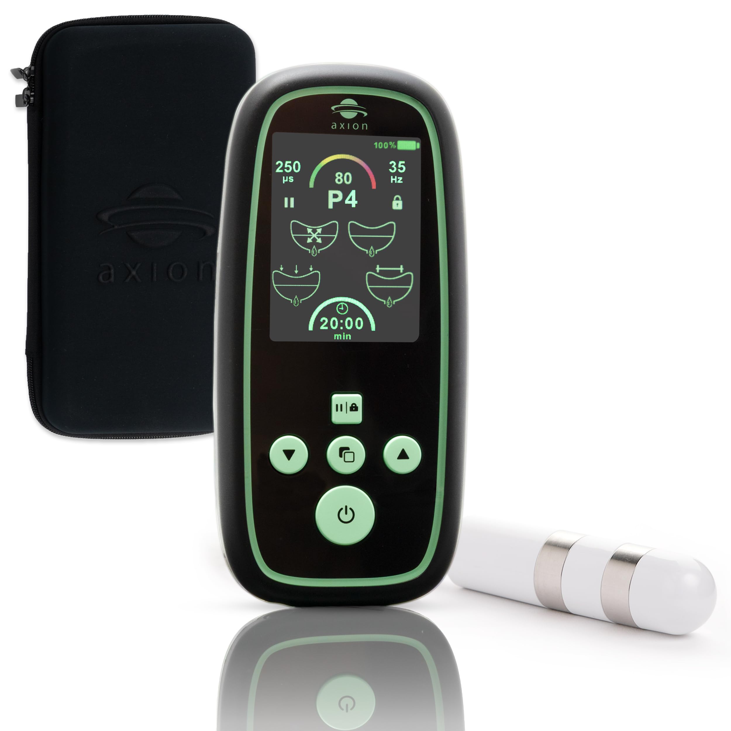 Entraineur du plancher pelvien axion® I-3000 pour femmes | Appareil Kegel EMS avec sonde vaginale pour incontinence | 4 programmes, 80 intensités, Batterie rechargeable – Dispositif médical certifié