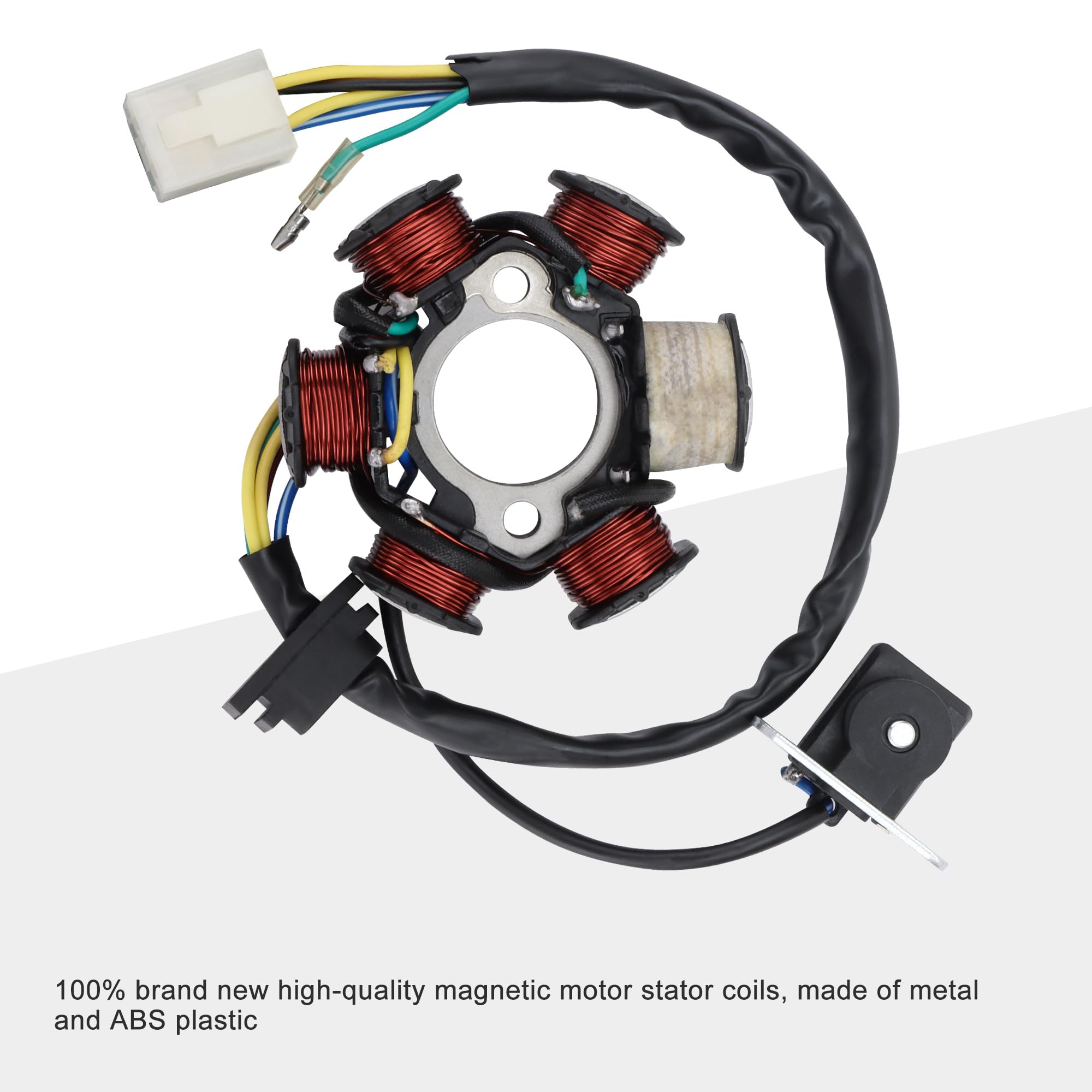 GOOFIT Generador de Encendido de Magnetoestador de 6 Bobinas Reemplazo para GY6 50cc 70cc 90cc 110cc 125cc Motocicleta ATV Bicicleta de Suciedad Bobina de Onda Completa