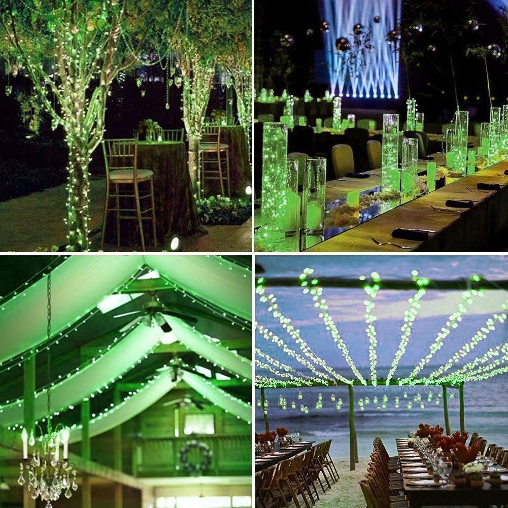 Impermeabile stringa solare luci, 32M 300LED luce da fata solare all'aperto, albero di Natale e giardino decorazione per giardino, recinzione e patio (verde)