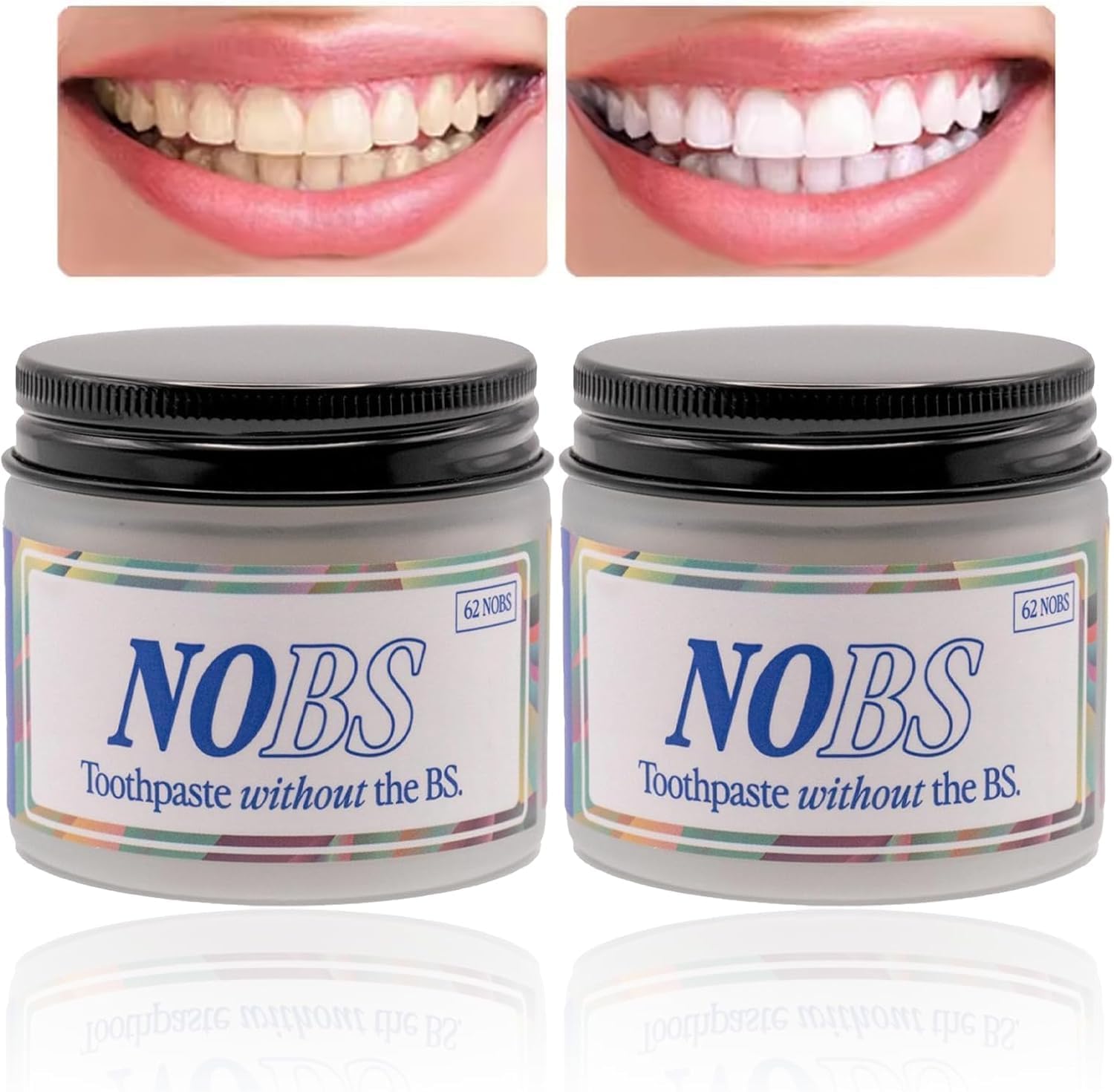 Chewable Toothpaste Tablets - Nano Hydroxyapatite, Fluoride-Free - Natural Fresh Mint Flavor, Travel-Friendly Oral Care - Eco-Friendly Packaging, Safe for The Whole Family (2pcs)
