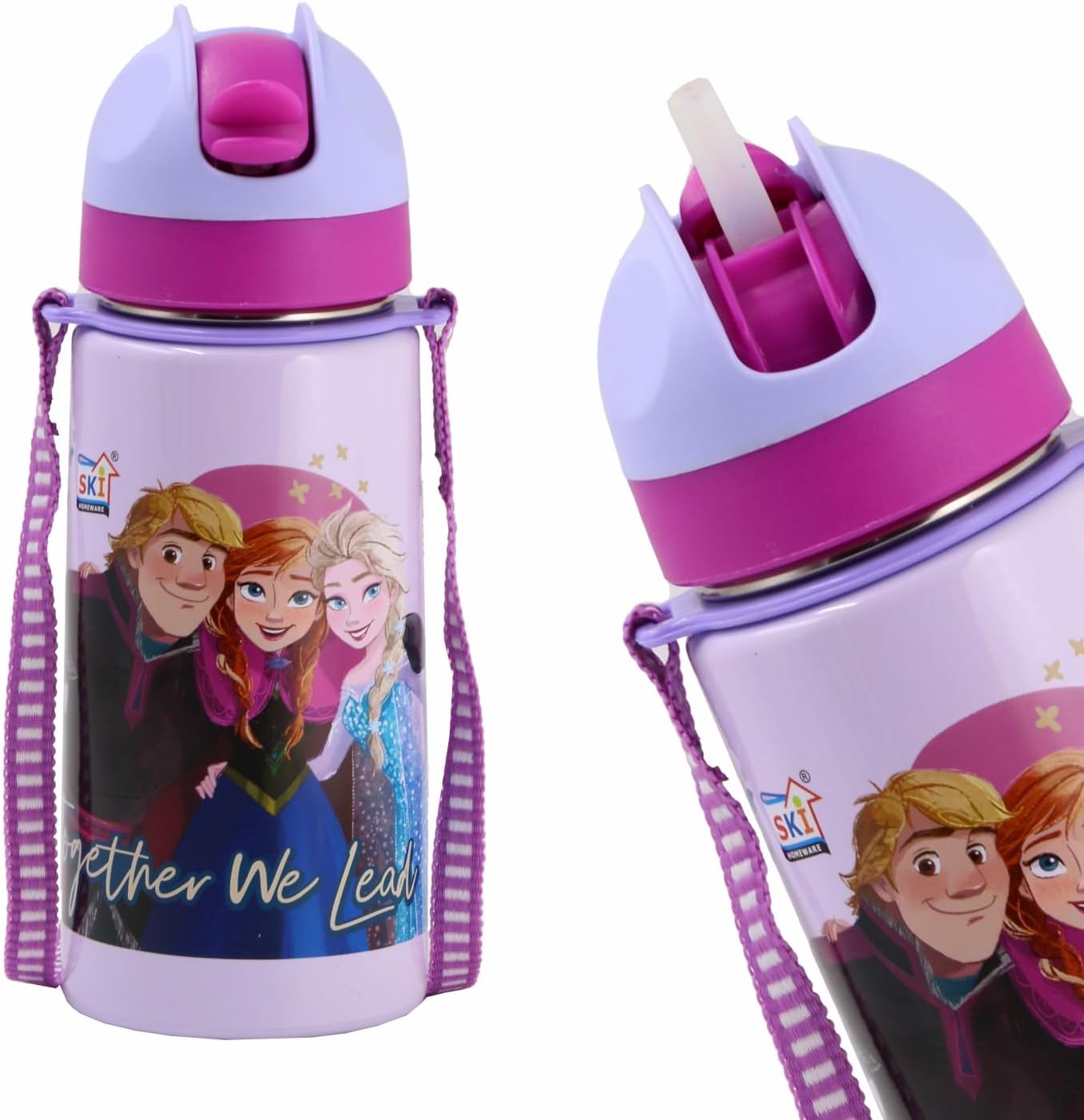 - SKi Homeware TANGO Stainless Steel-304 grade Water Bottle for School, Kids favourite character prints | wide mouth | leak proof sipper | light weight | BPA Free & Food Grade - 550ML (Frozen)