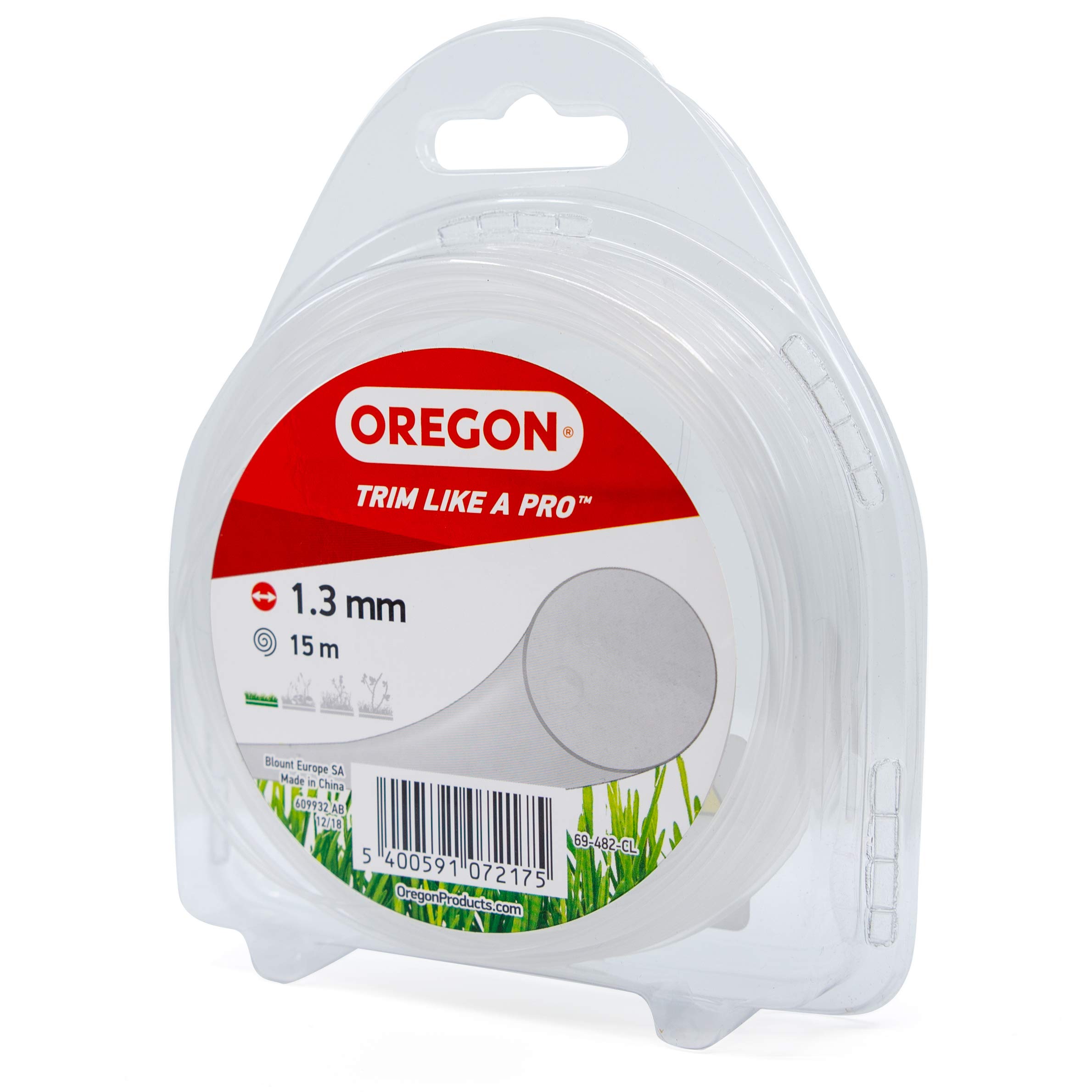 Oregon Linia do przycinania strun, zapasowy nylonowy drut do podkaszarek do trawy i kosy spalinowej, do majsterkowania i ogrodnictwa, uniwersalne dopasowanie, do wszystkich zastosowań, okrągły