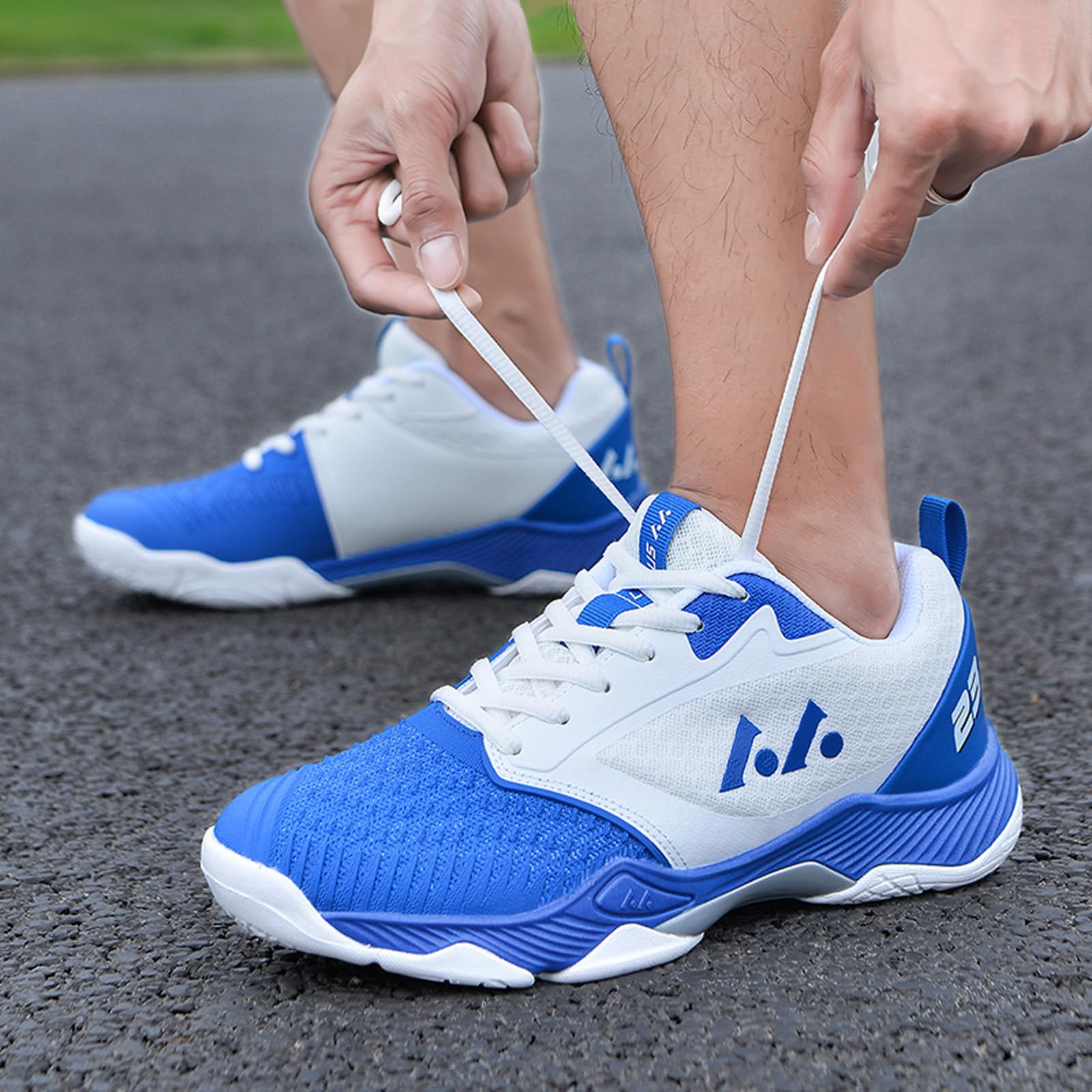 BLBK Zapatos de bádminton, zapatos de squash, zapatos de interior para diferentes revestimientos de suelo, agarre cómodo y firme, zapatillas de voleibol unisex