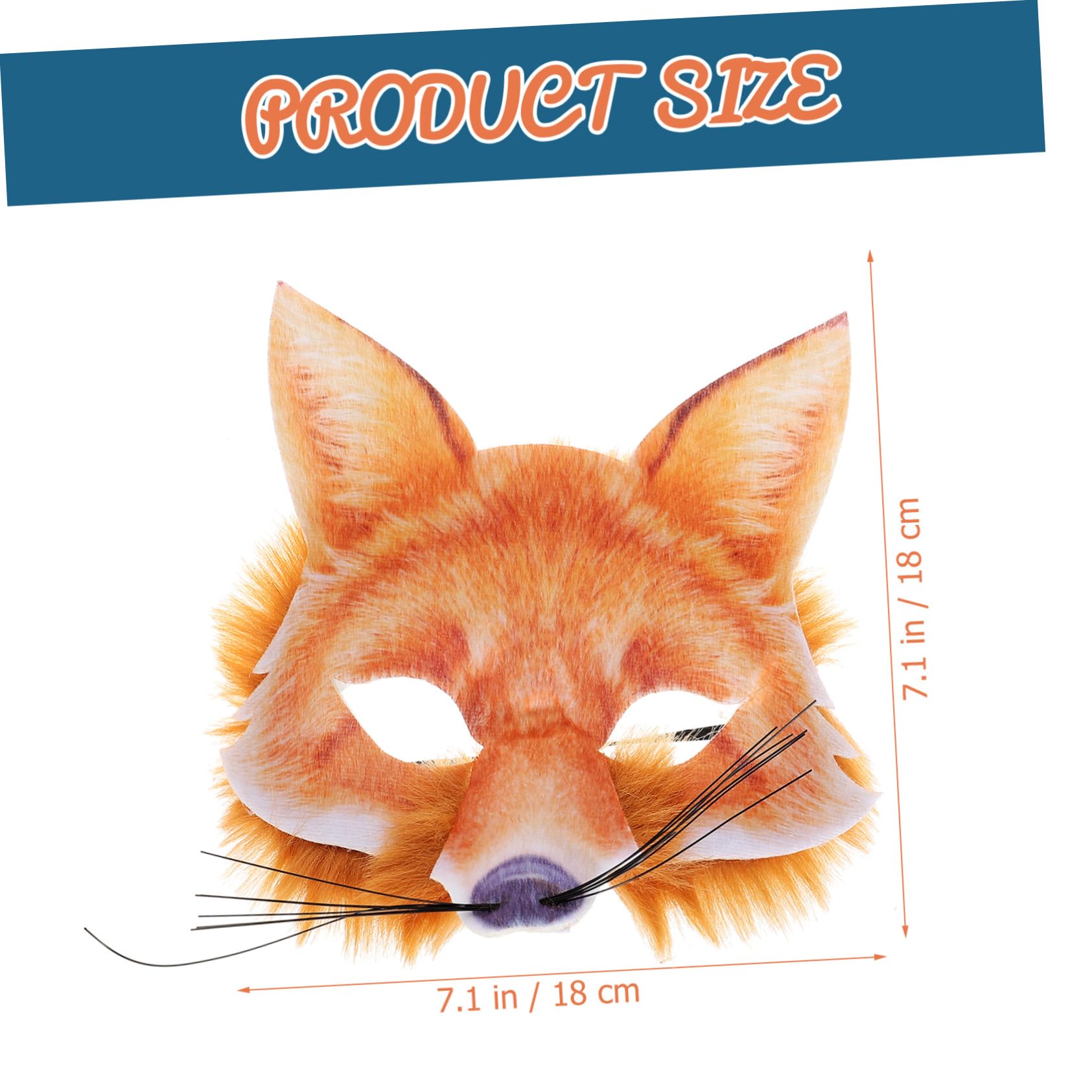 Healeved 5 Pezzi Maschera Fox Decorativa Halloween per Costume Maschera Leggera per Cosplay e Festivi