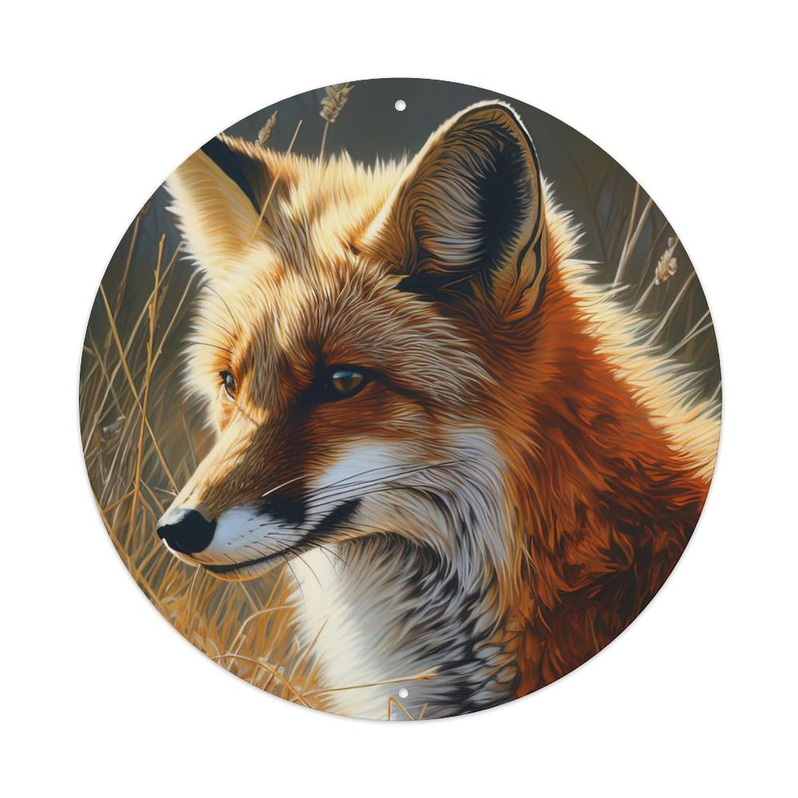 Animal Artwork Foxes in The Forest Metal Tin Sign